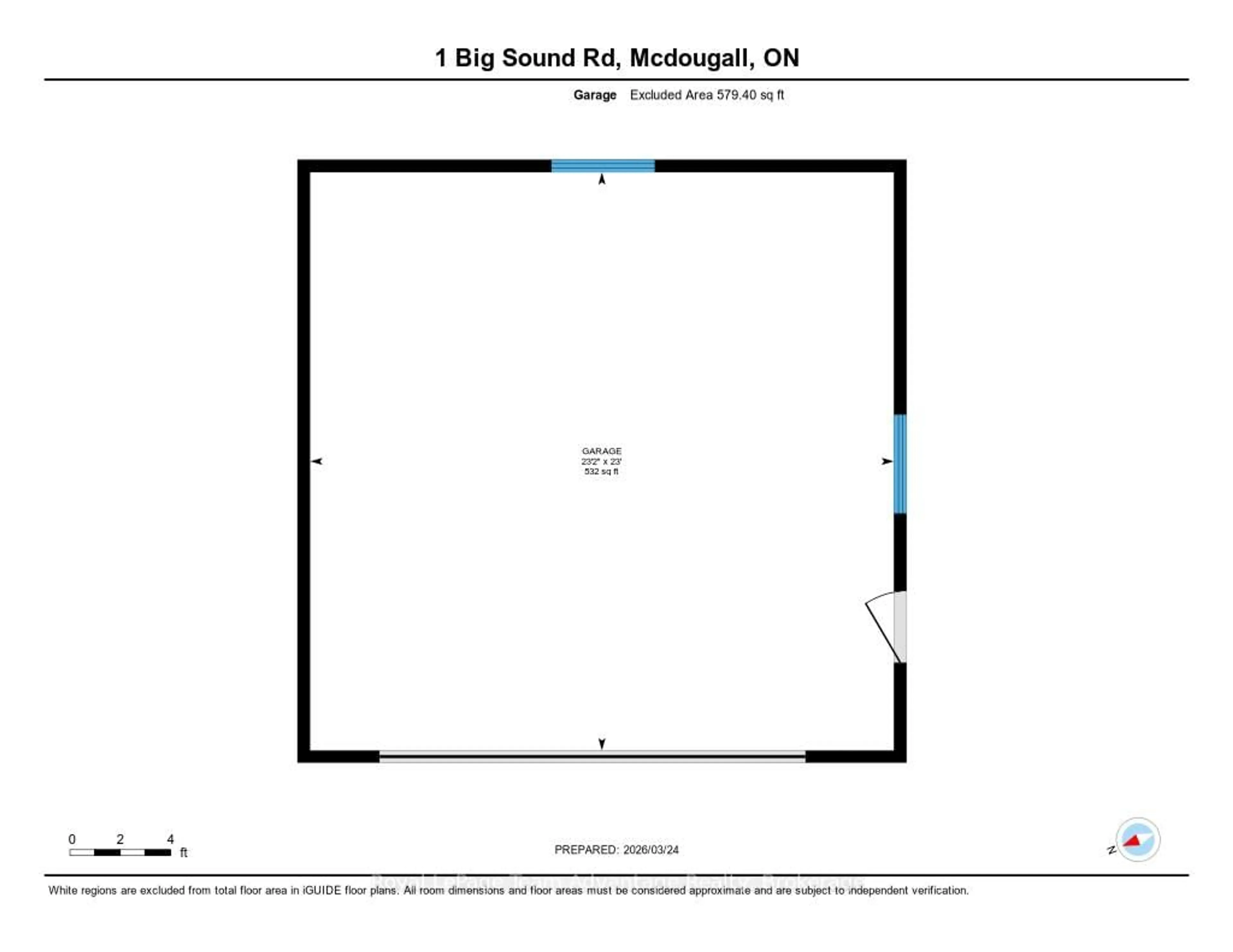 Floor plan for 1 Big Sound Rd, McDougall Ontario P0G 1G0