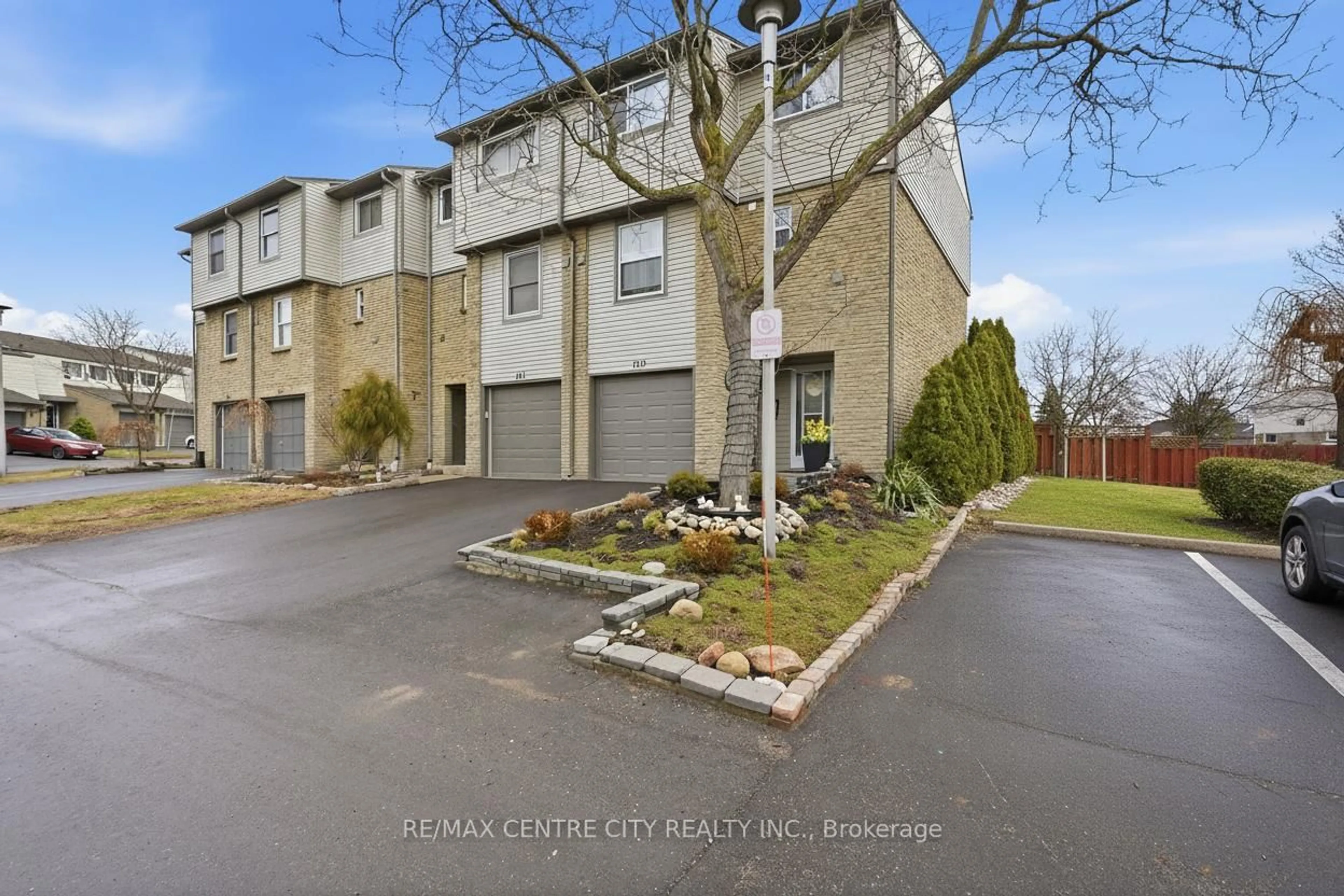 A pic from outside/outdoor area/front of a property/back of a property/a pic from drone, street for 159 Deveron Cres #44, London South Ontario N5Z 4J7