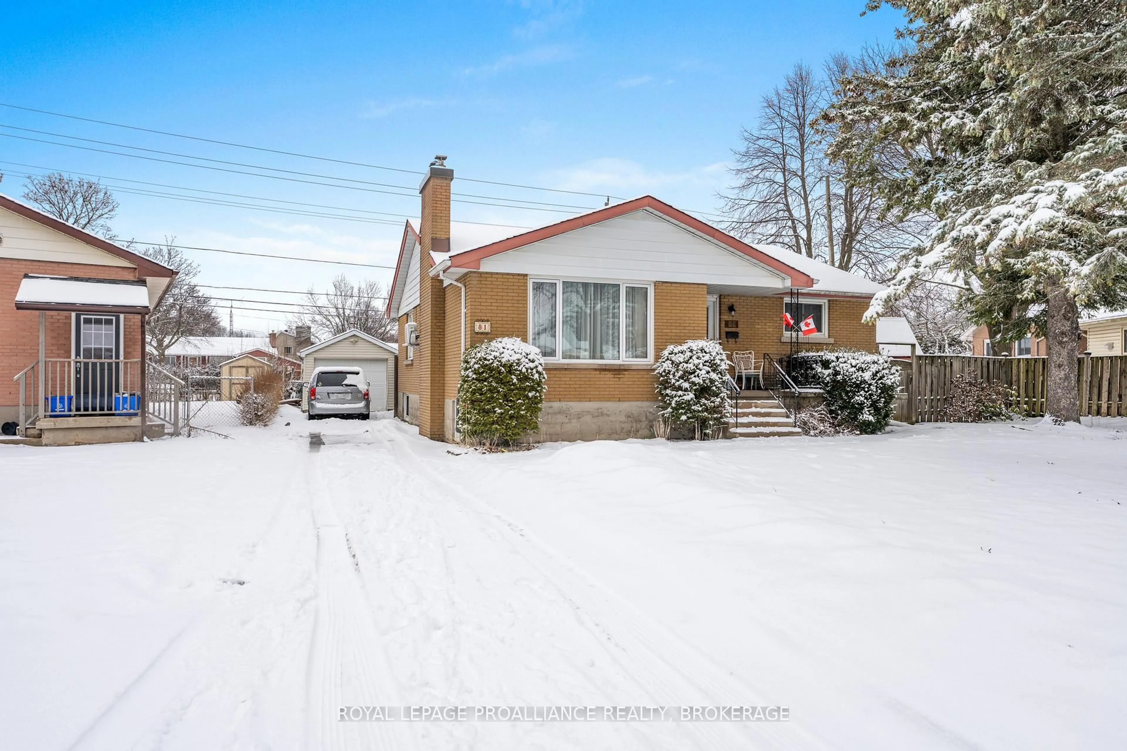 A pic from outside/outdoor area/front of a property/back of a property/a pic from drone, street for 81 Robert Wallace Dr, Kingston Ontario K7M 1X9