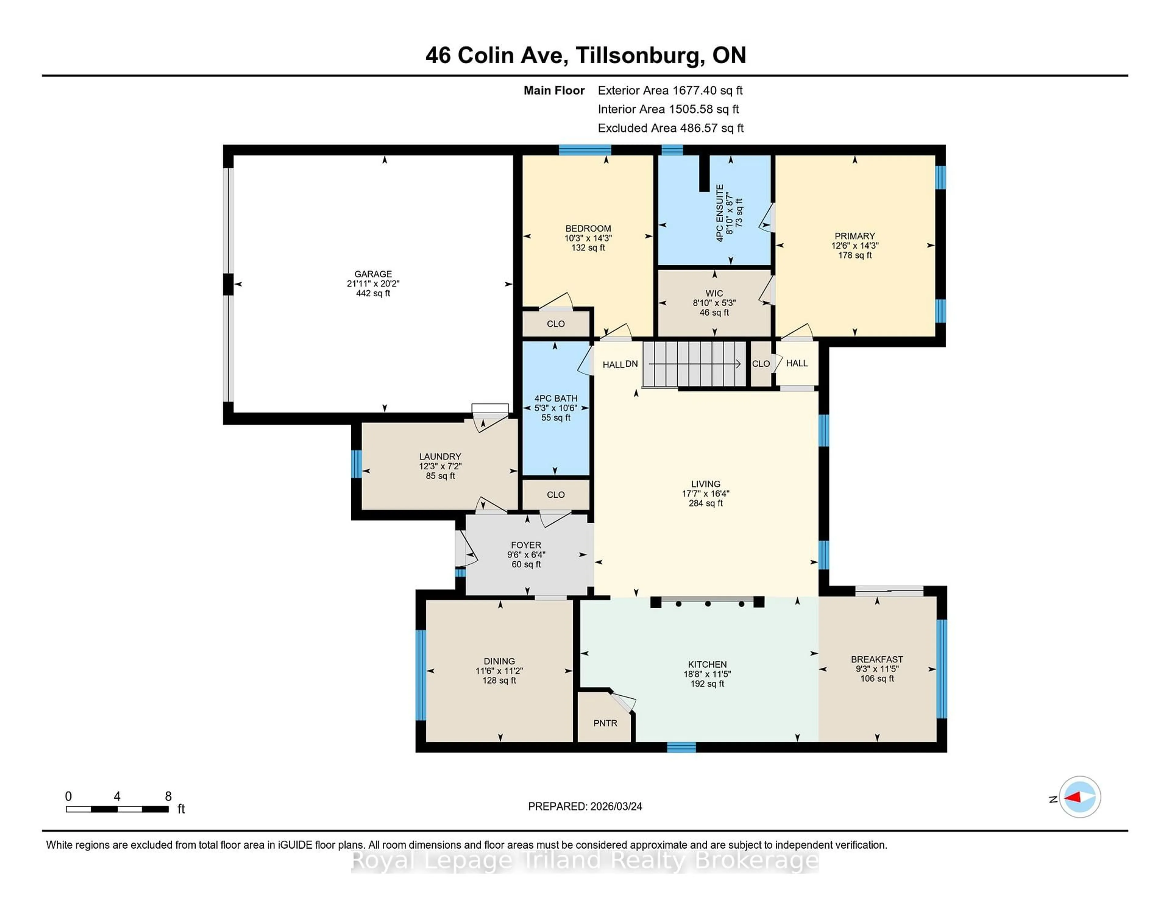 Floor plan for 46 Colin Ave, Tillsonburg Ontario N4G 0E5