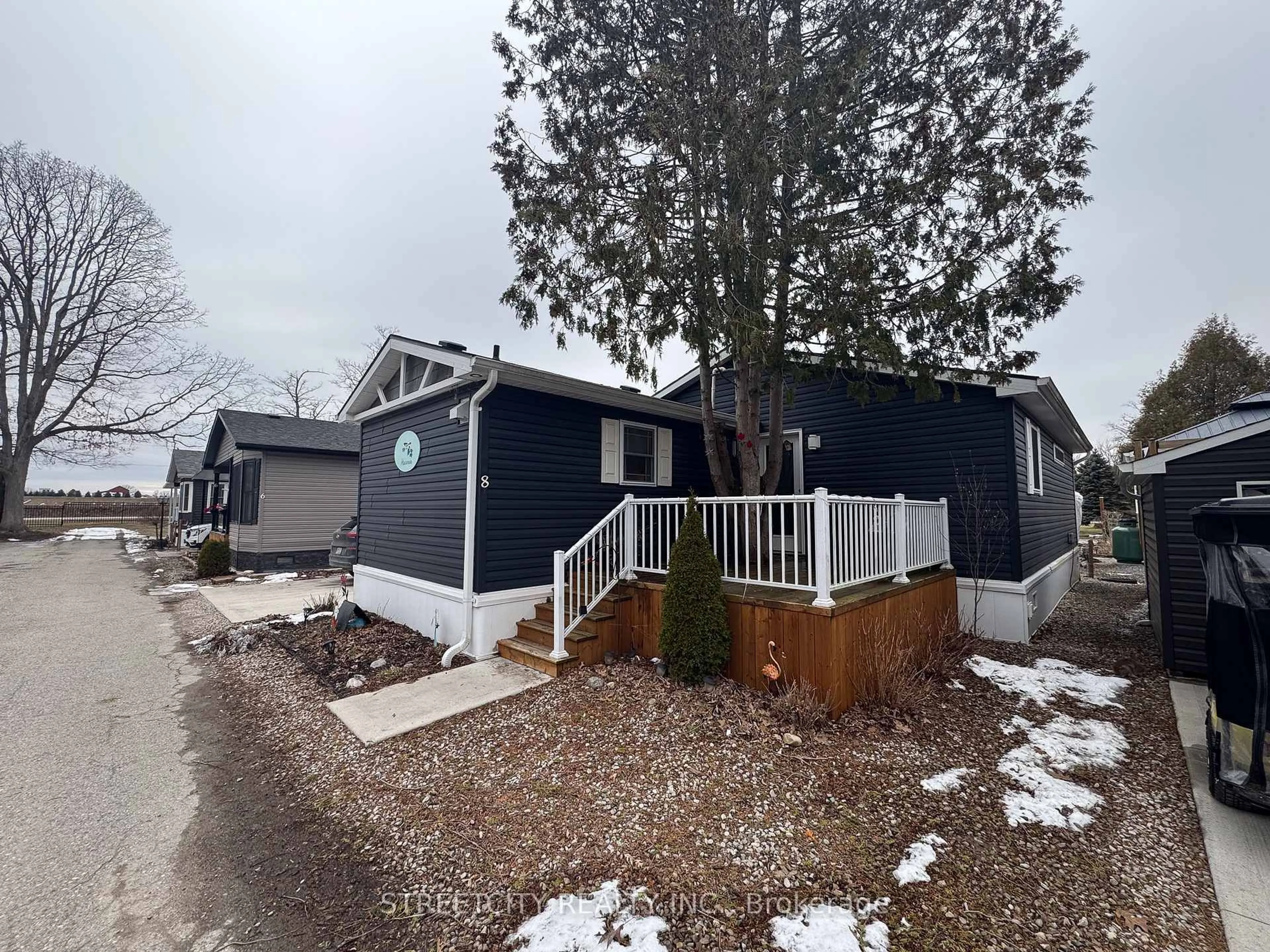 Home with vinyl exterior material, street for 22790 Amiens Rd, Middlesex Centre Ontario N0L 1R0