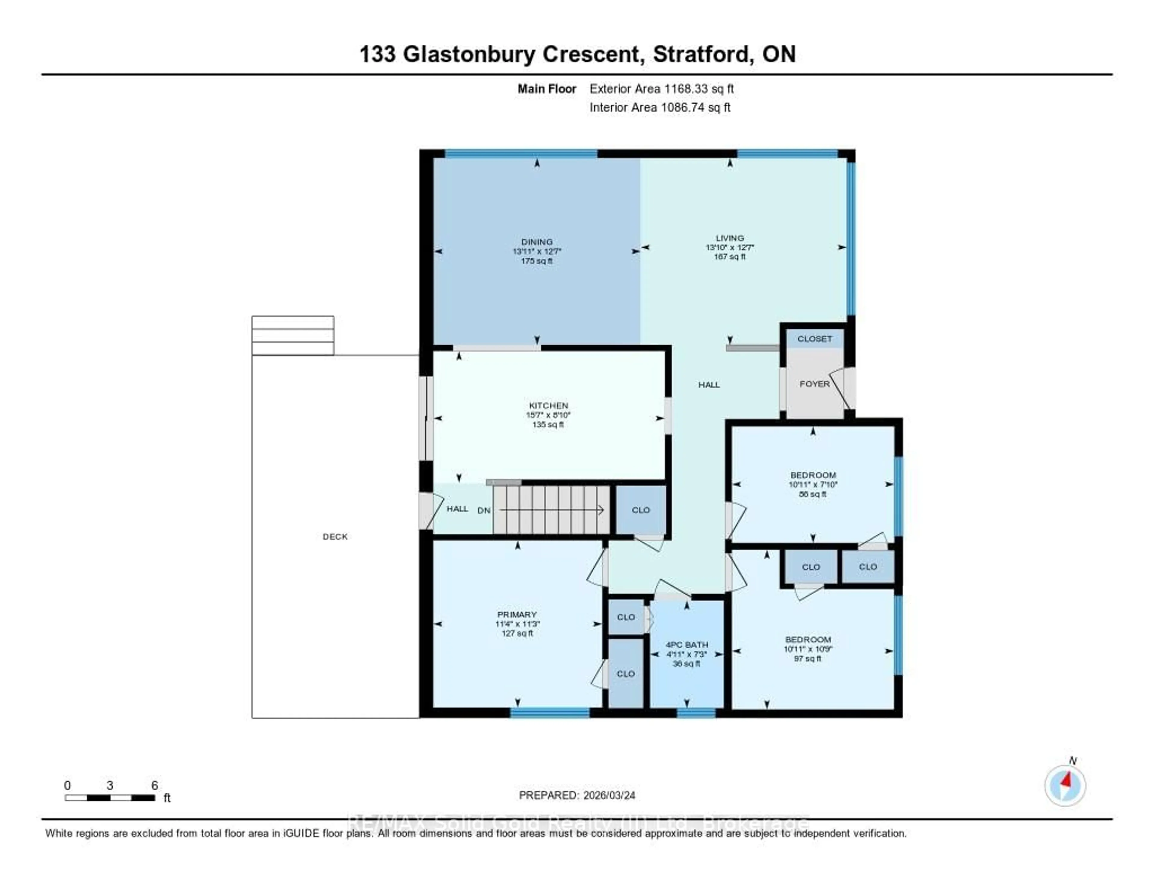 Floor plan for 133 Glastonbury Cres, Stratford Ontario N5A 6J1