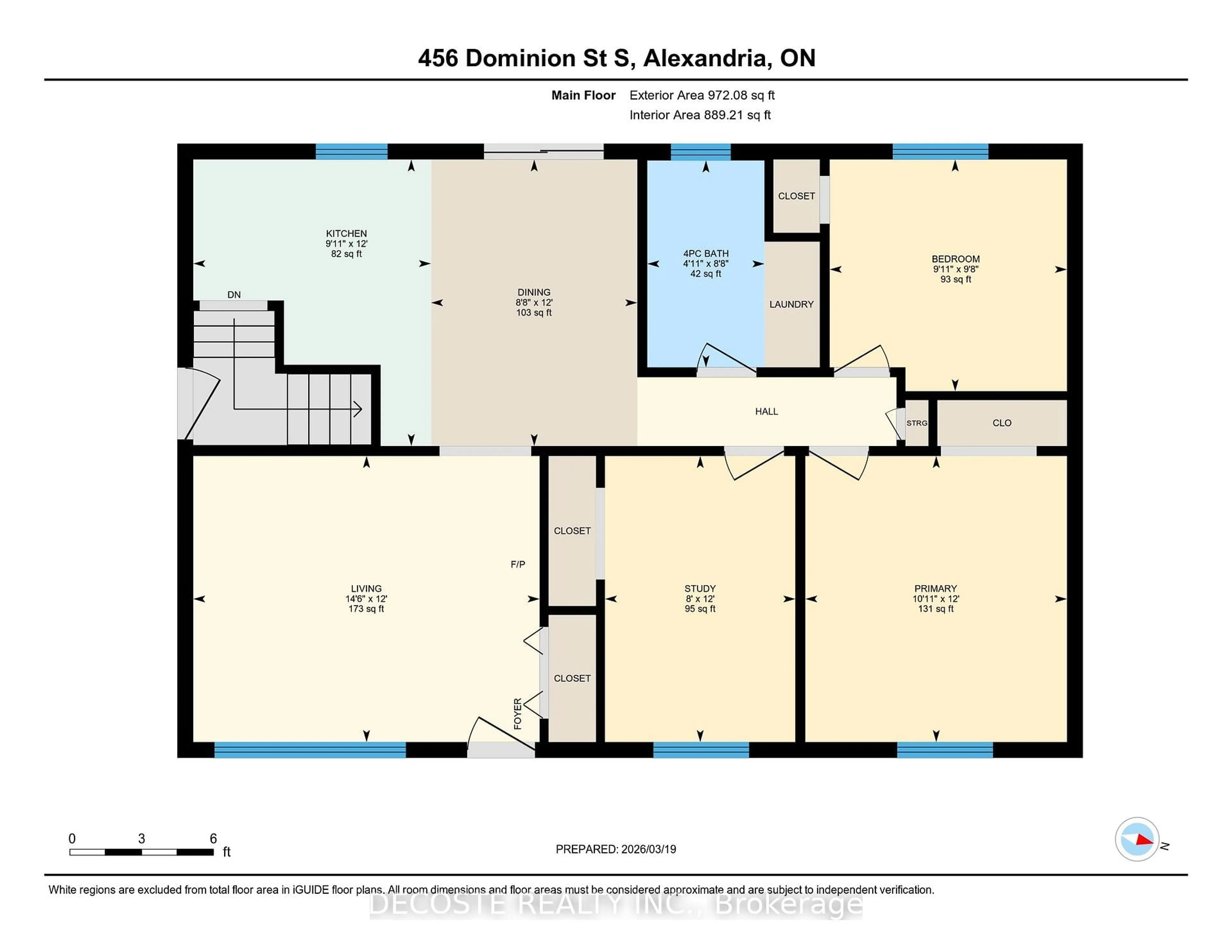 Floor plan for 456 Dominion St, North Glengarry Ontario K0C 1A0