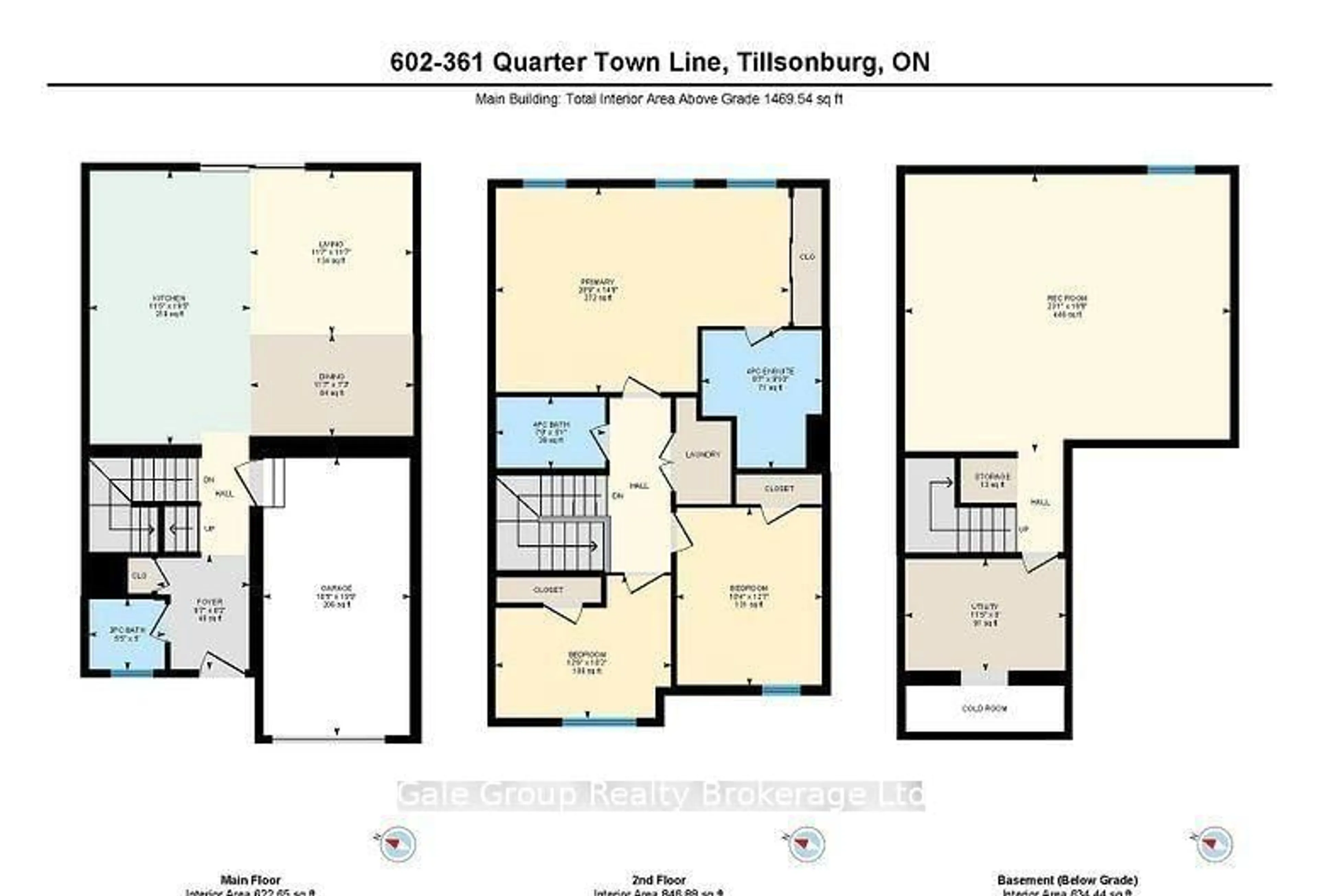 Floor plan for 361 Quarter Town Line #602, Tillsonburg Ontario N4G 0K2