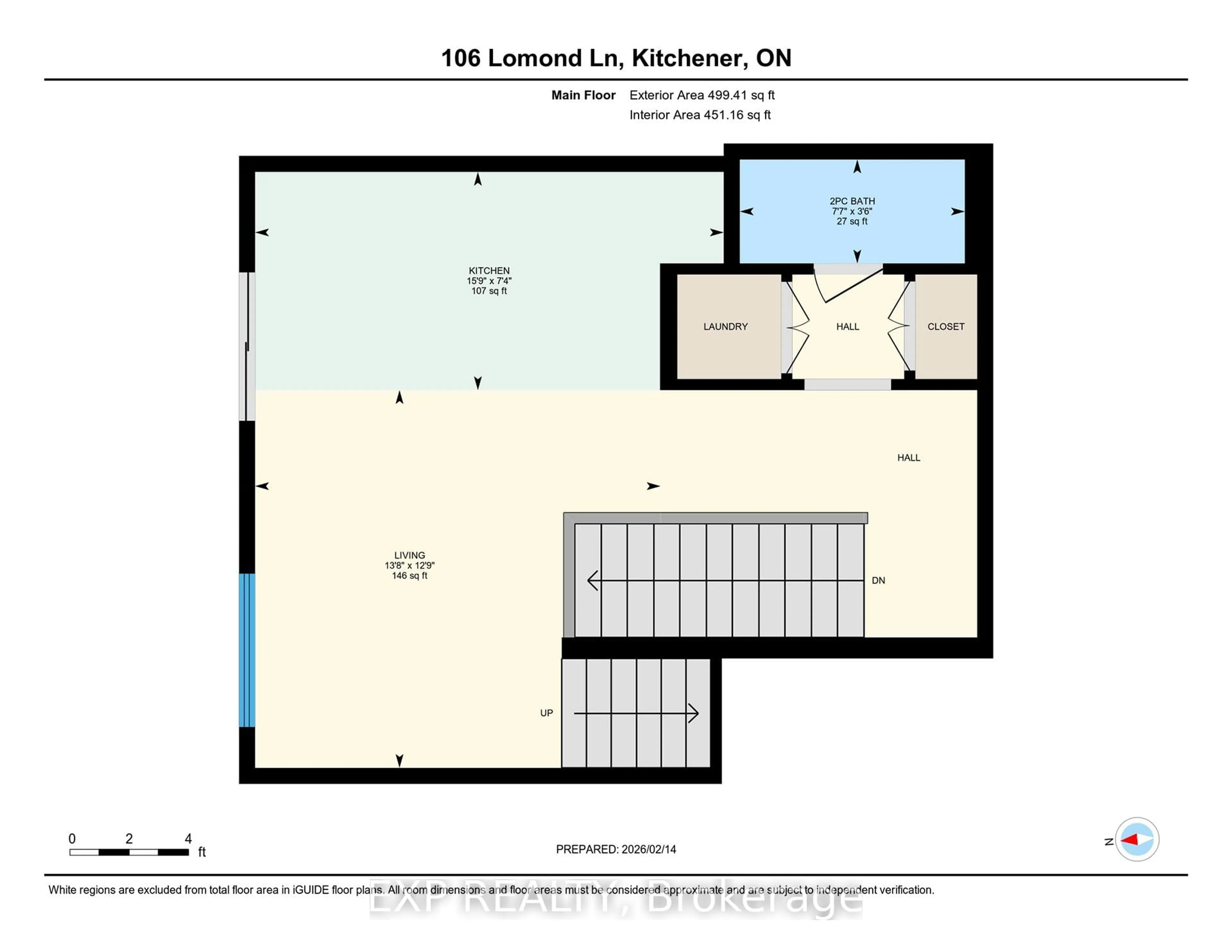Floor plan for 106 Lomond Lane, Kitchener Ontario N2R 0T6