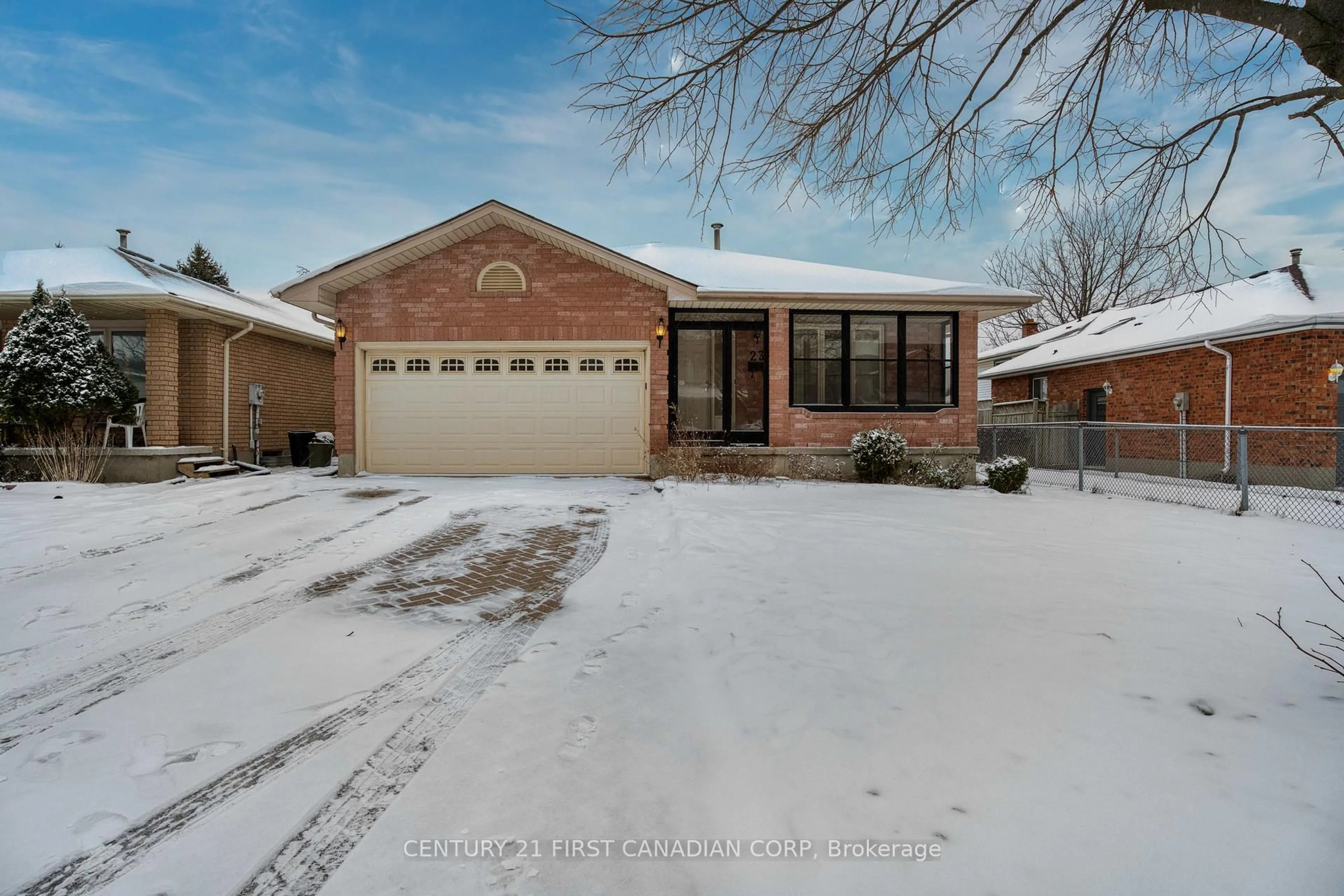 Home with brick exterior material, street for 23 Josselyn Dr, London South Ontario N6E 3S6
