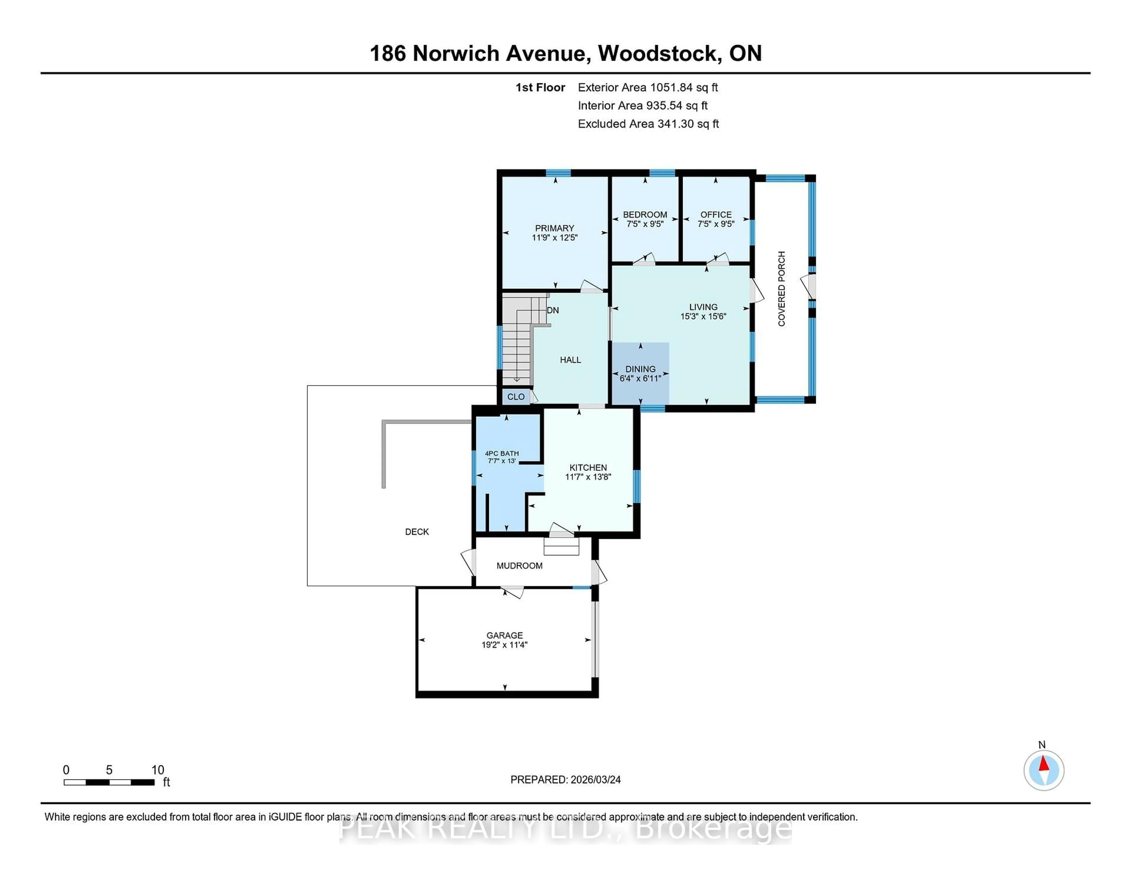 Floor plan for 186 Norwich Ave, Woodstock Ontario N4S 3V6