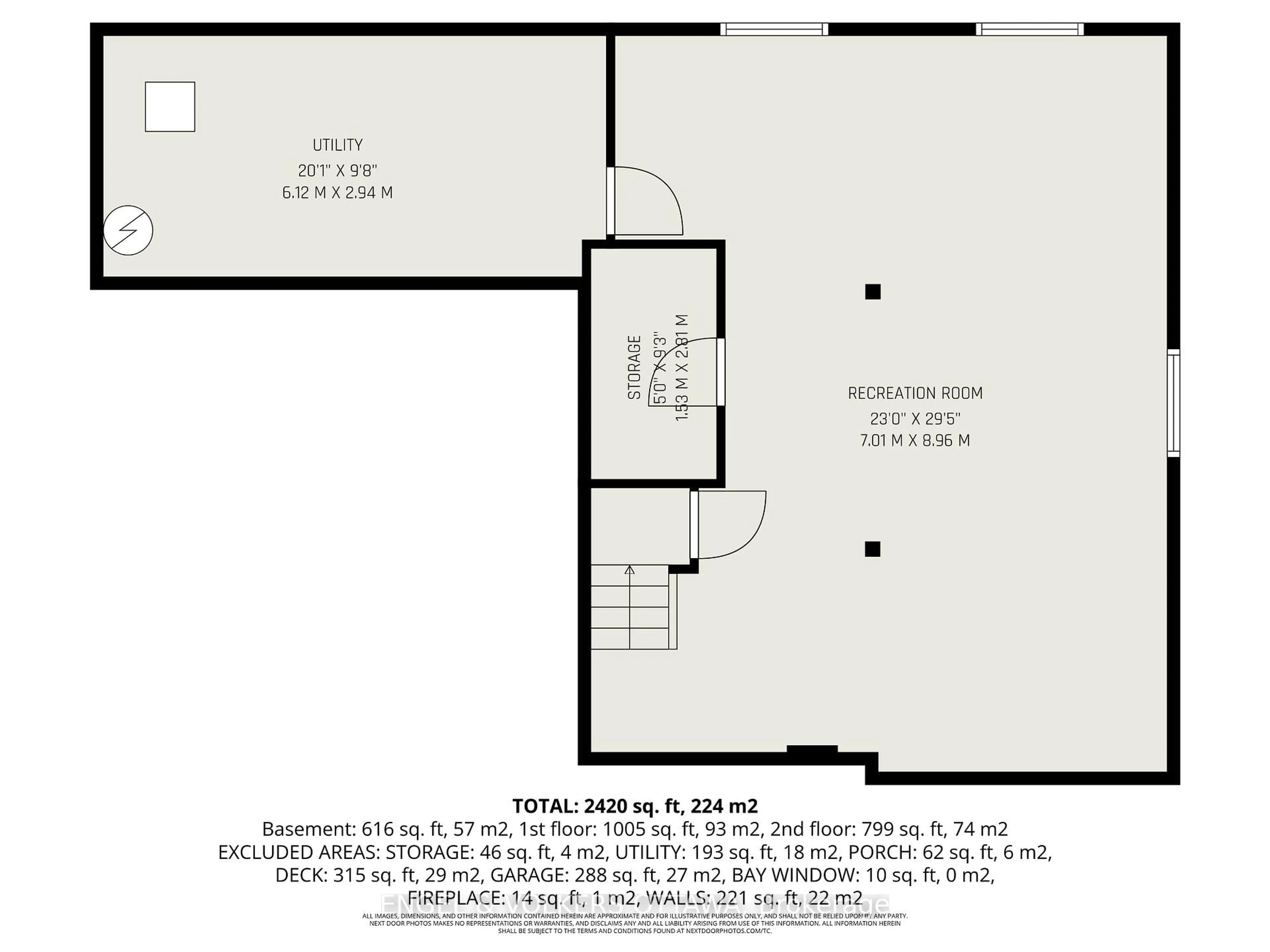 Floor plan for 11 Glendenning Dr, Ottawa Ontario K2H 7Z1