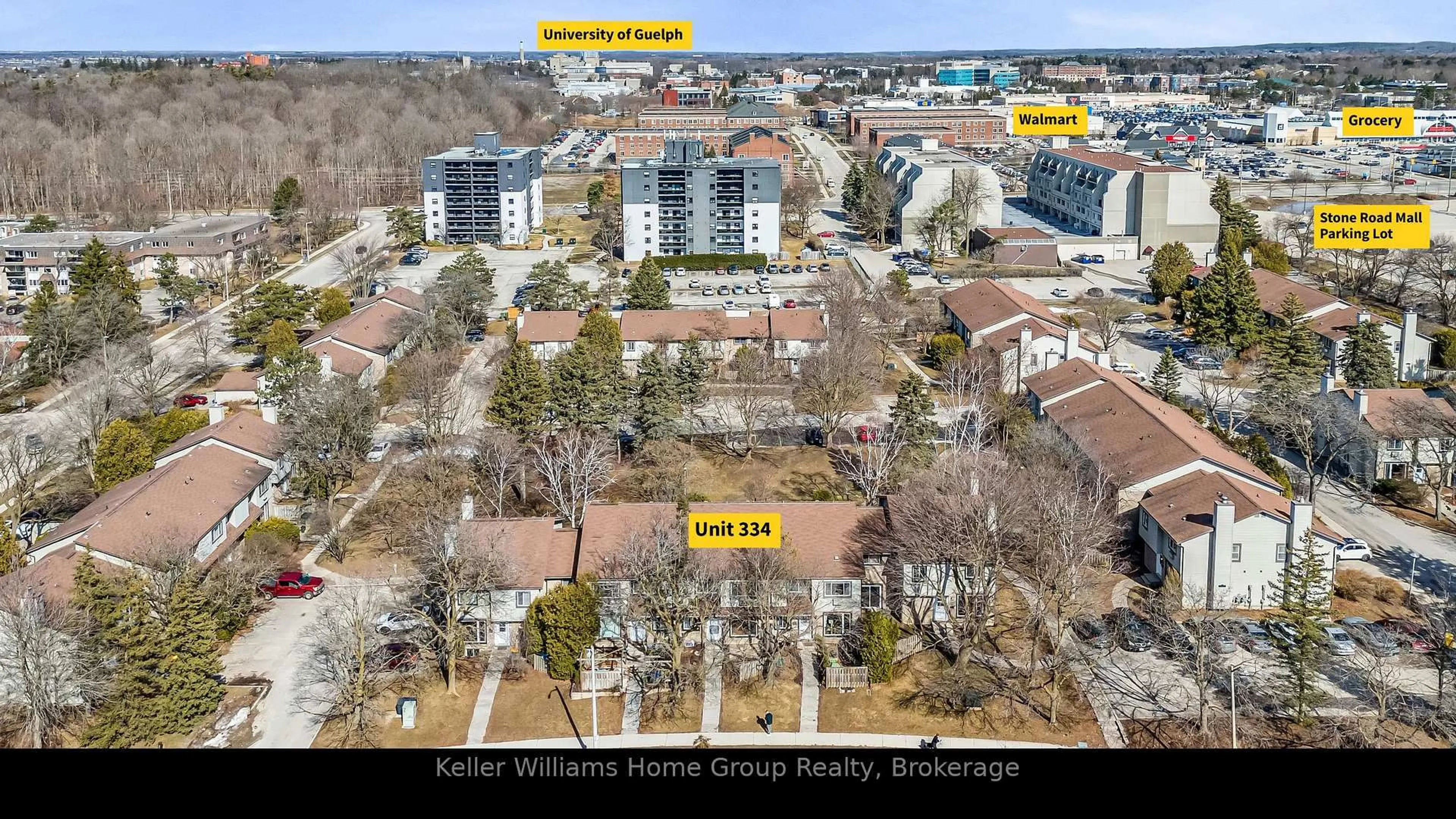 A pic from outside/outdoor area/front of a property/back of a property/a pic from drone, city buildings view from balcony for 334 Scottsdale Dr #n/a, Guelph Ontario N1G 2Z8
