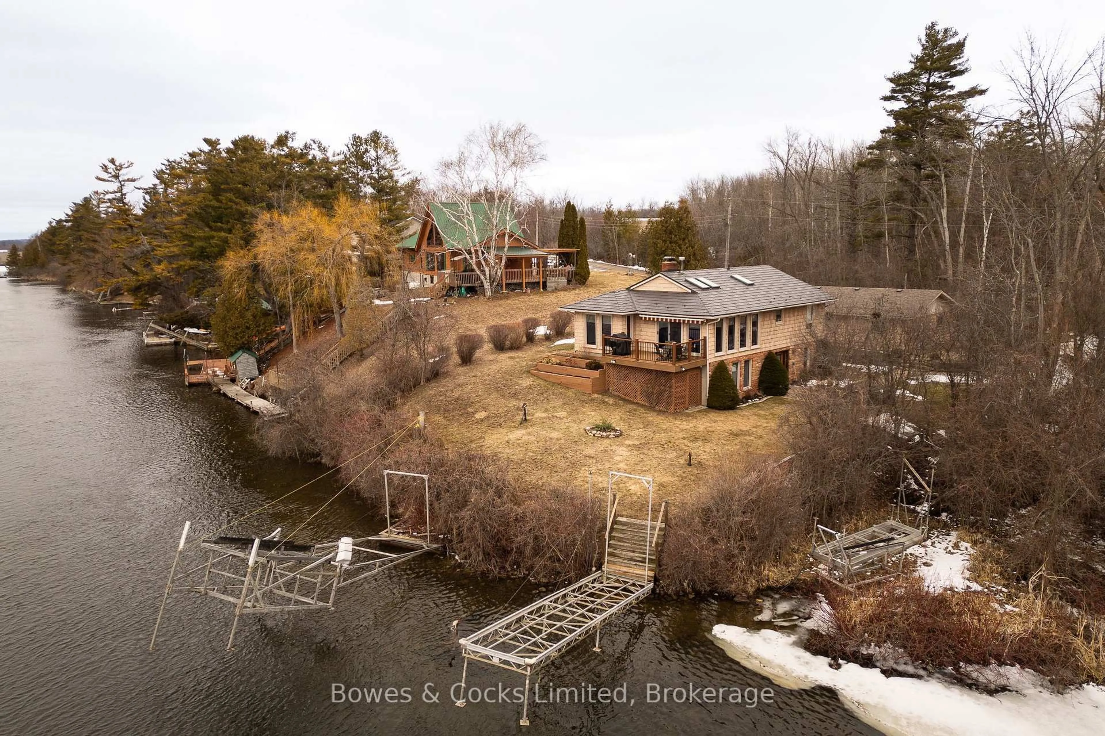 A pic from outside/outdoor area/front of a property/back of a property/a pic from drone, water/lake/river/ocean view for 210 Thompson Rd, Otonabee-South Monaghan Ontario K9J 6X8