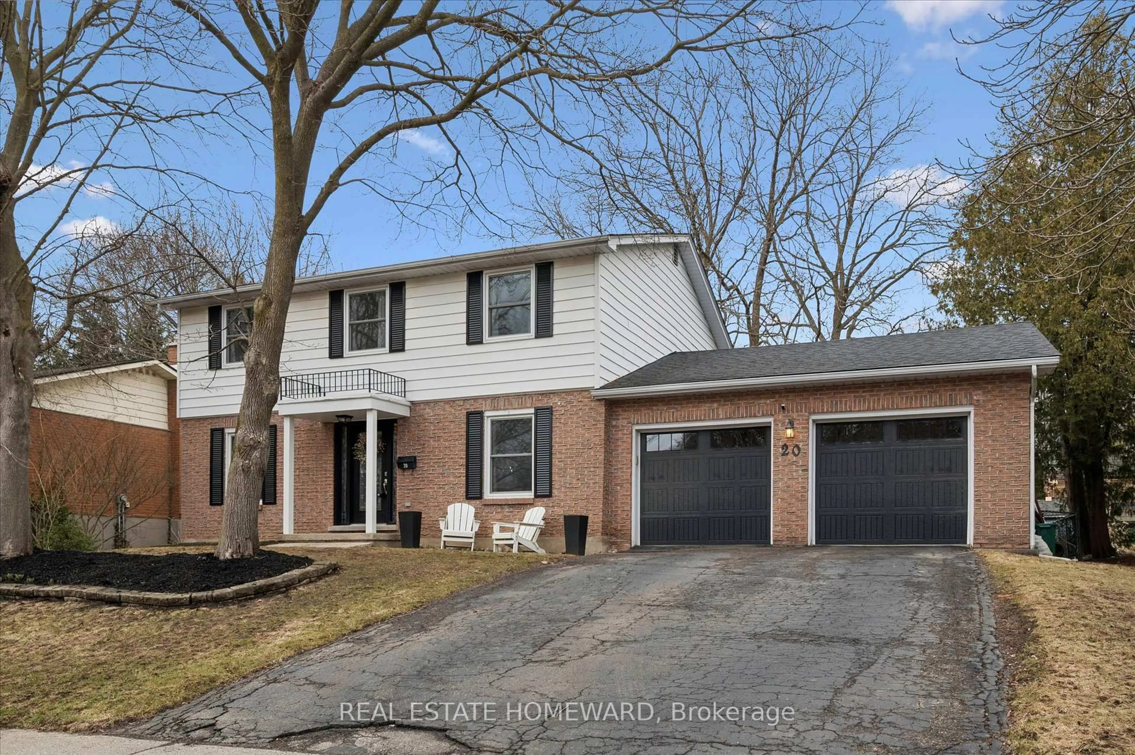 Home with brick exterior material, street for 20 Combermere Cres, Waterloo Ontario N2L 5B1