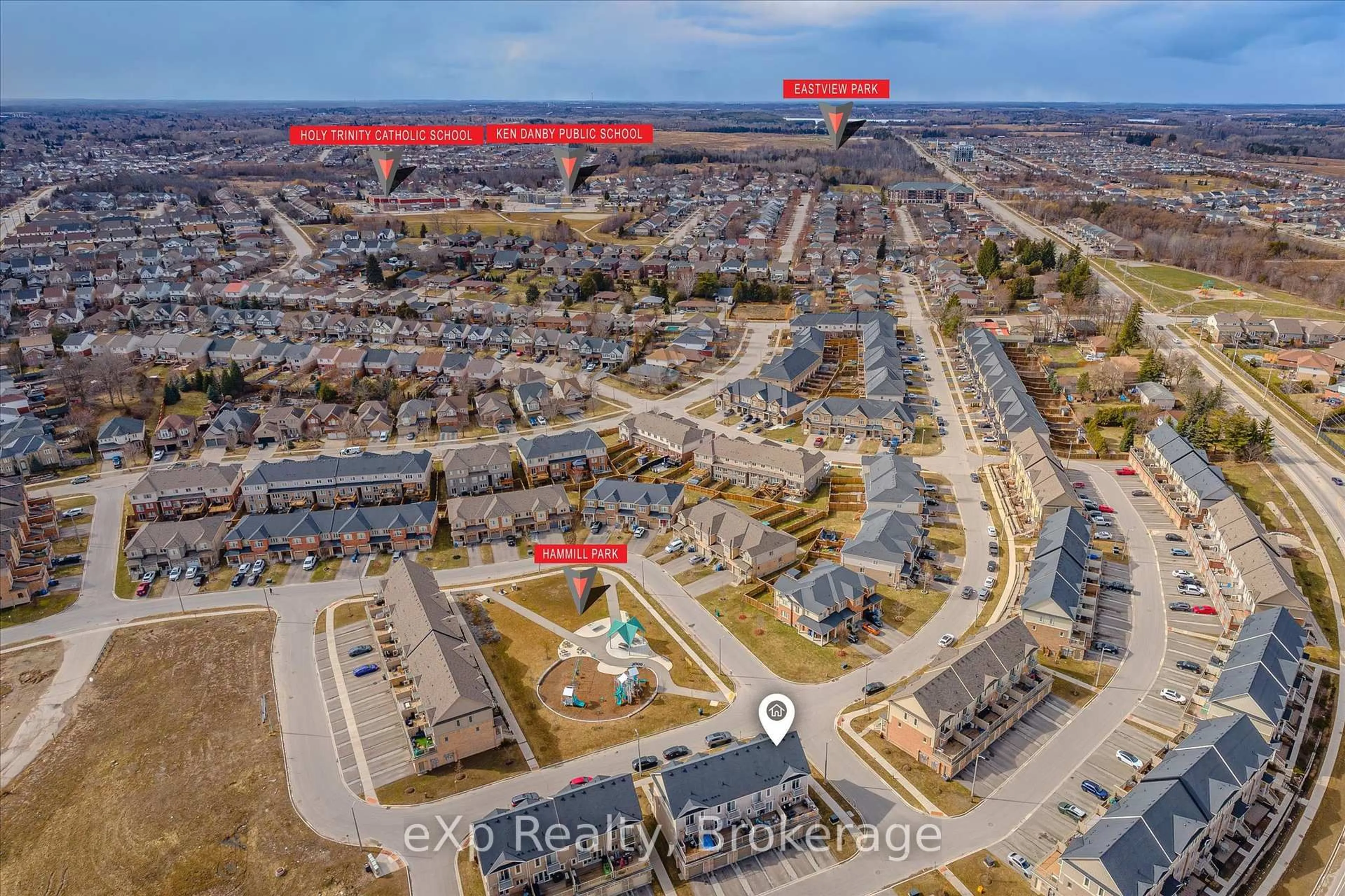 A pic from outside/outdoor area/front of a property/back of a property/a pic from drone, unknown for 238 Law Dr, Guelph Ontario N1E 0P6