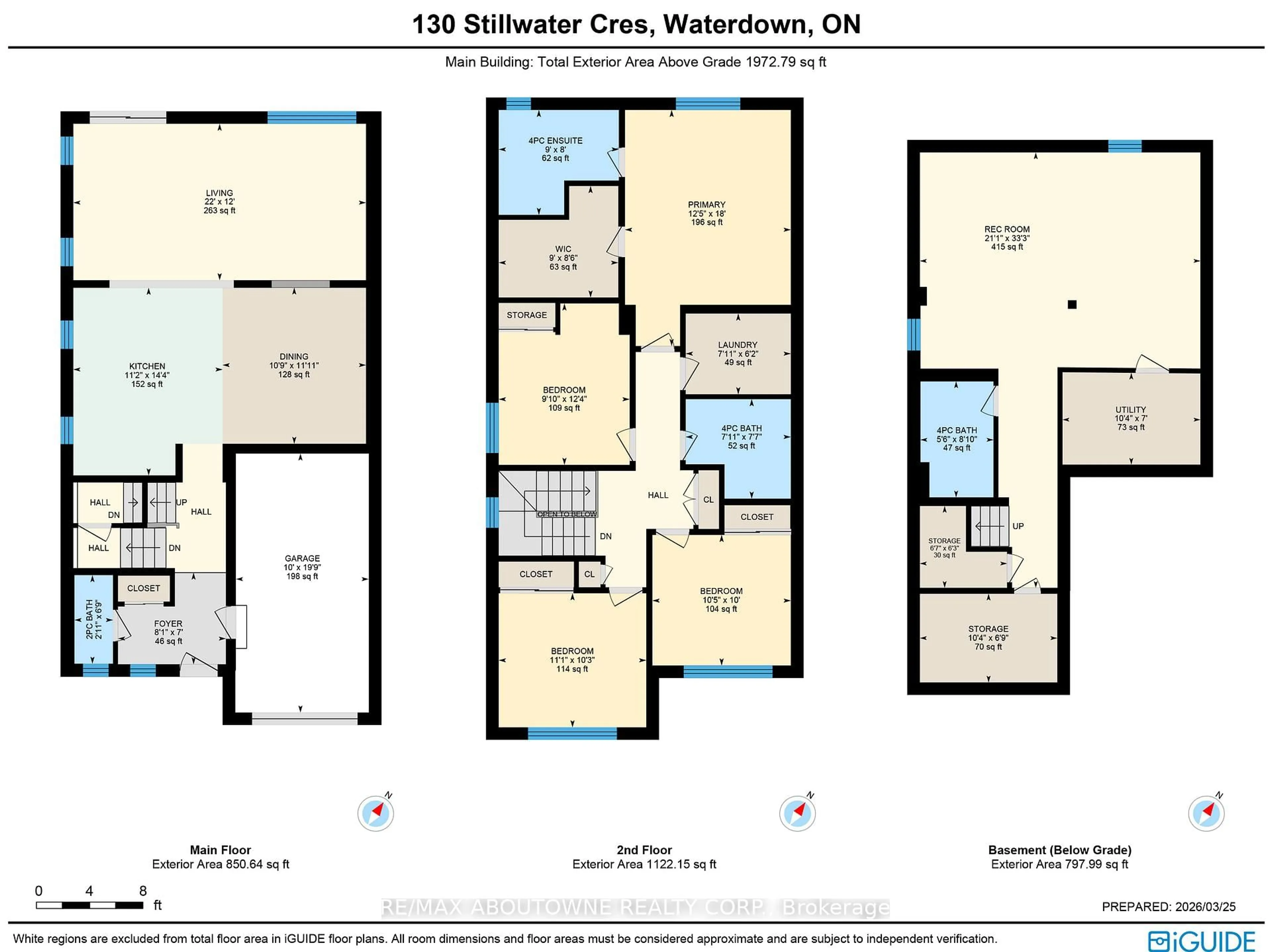 Floor plan for 130 Stillwater Cres, Hamilton Ontario L0R 2H1