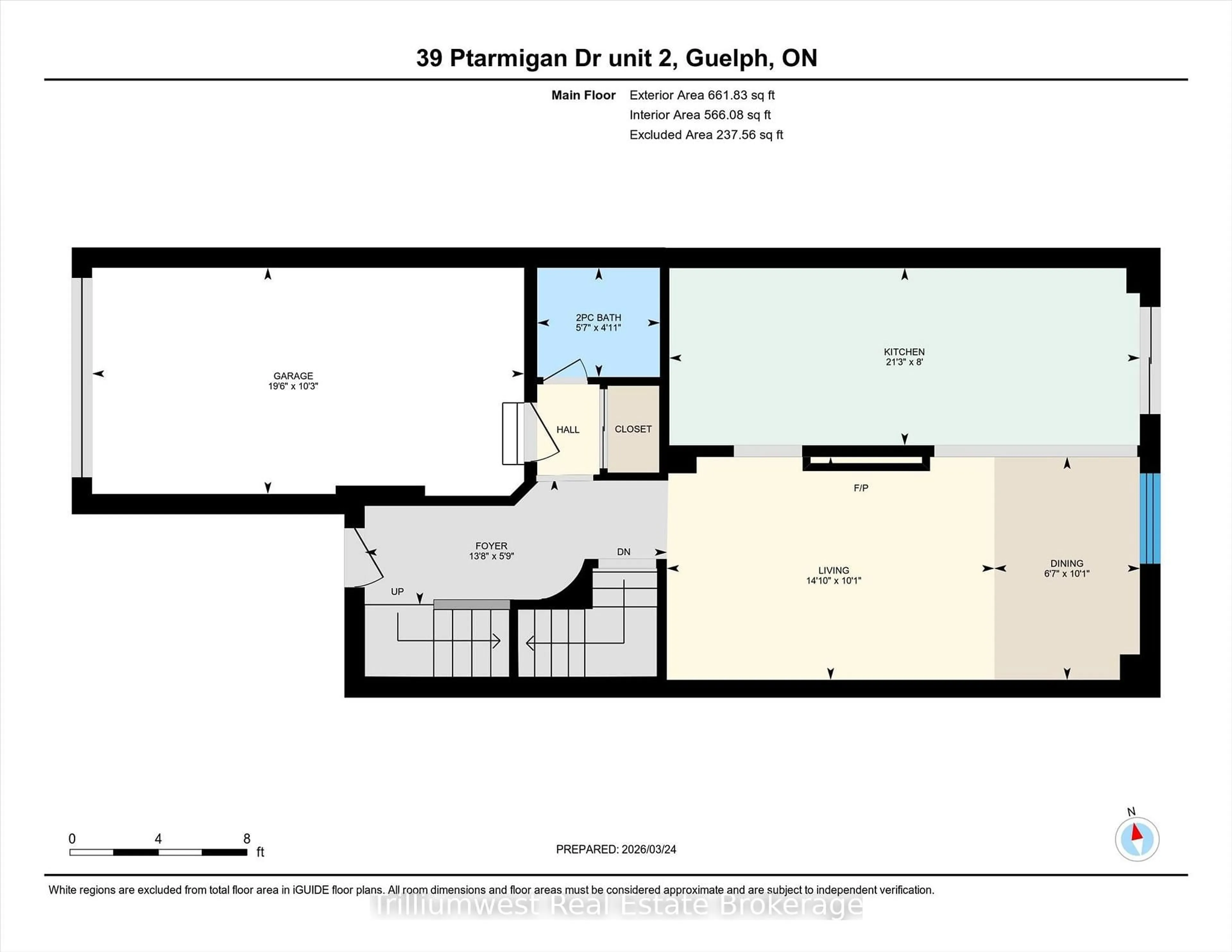 Floor plan for 39 Ptarmigan Dr #Unit 2, Guelph Ontario N1C 1E8