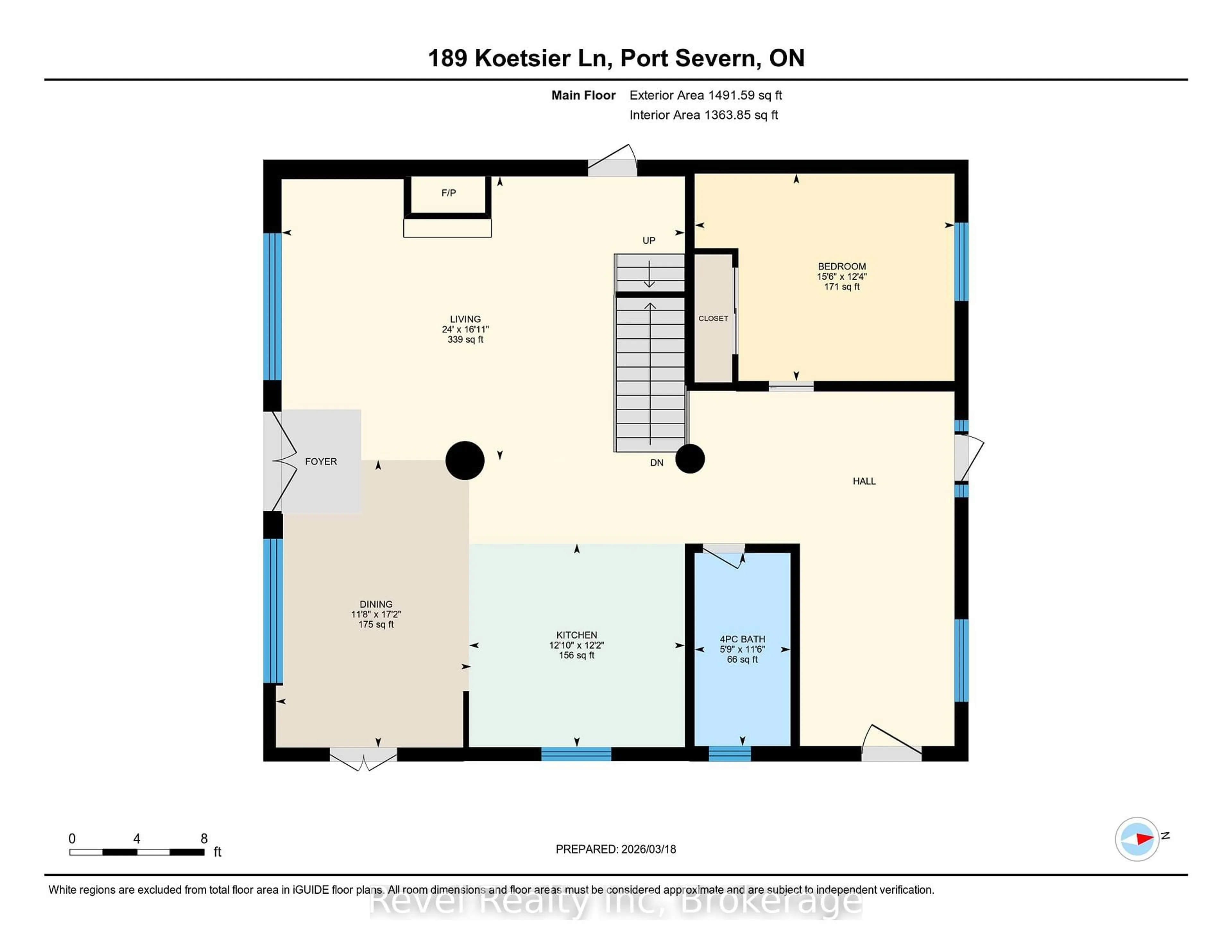 Floor plan for 189 Koetsier Lane, Georgian Bay Ontario P0E 1E0