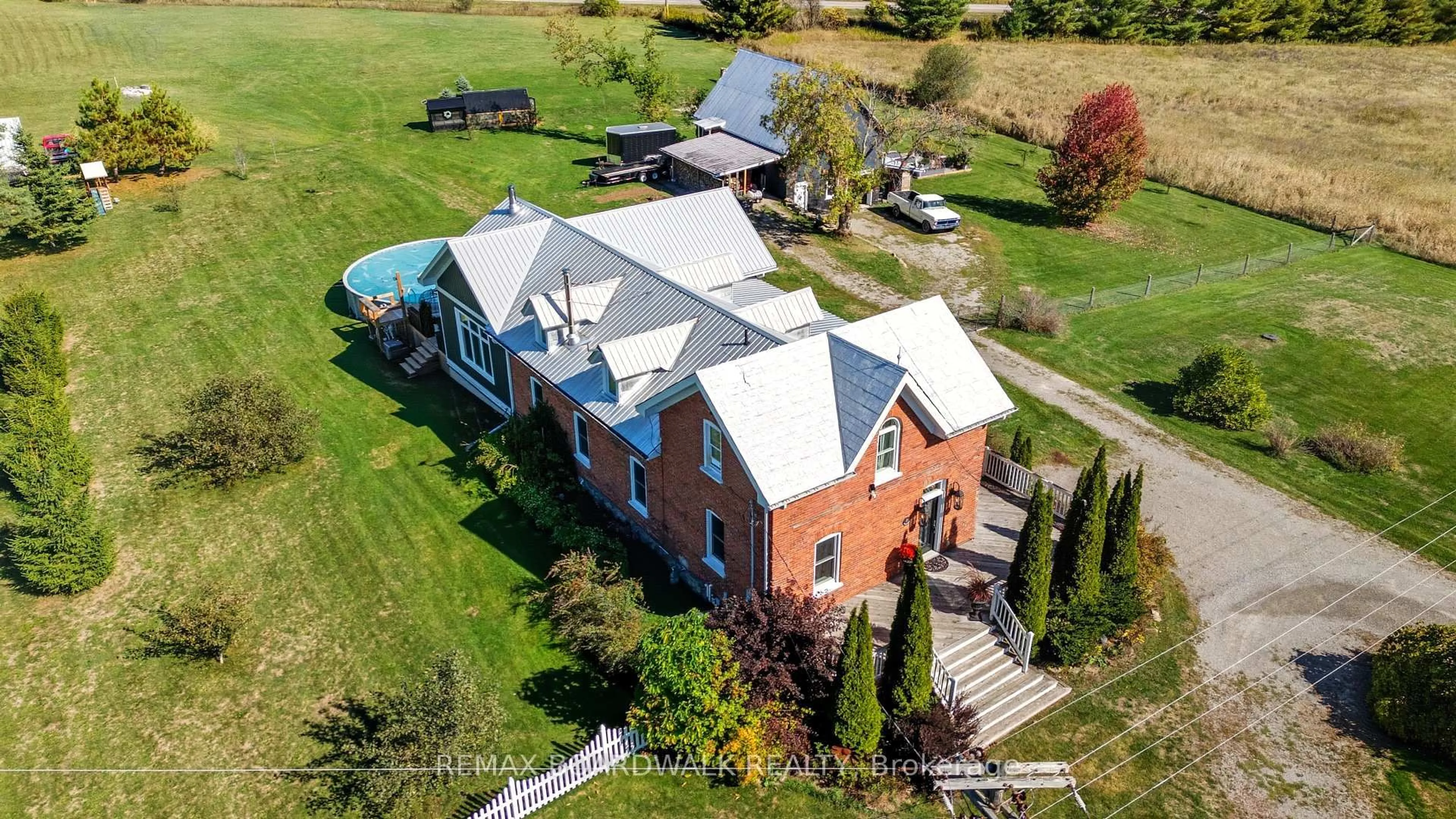 A pic from outside/outdoor area/front of a property/back of a property/a pic from drone, building for 35 County Road #1 Rd, Elizabethtown-Kitley Ontario K0E 1Y0