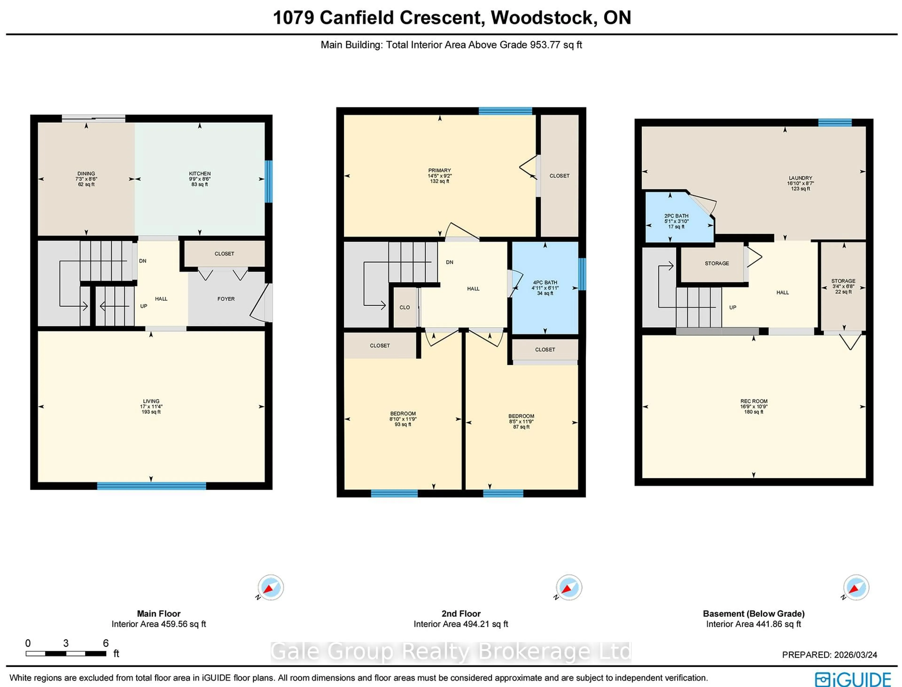 Floor plan for 1079 Canfield Cres, Woodstock Ontario N4S 8P3