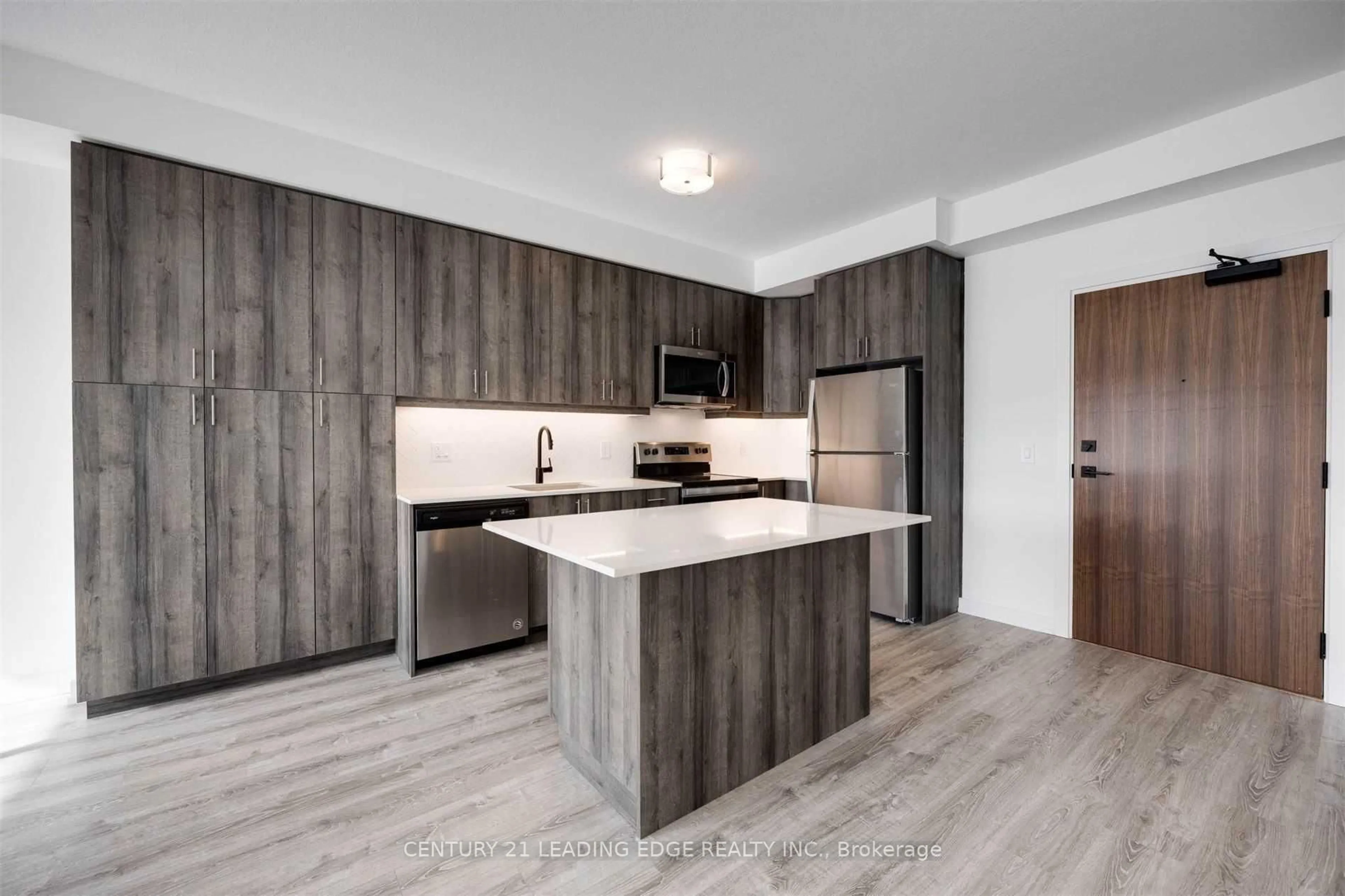 Open concept kitchen, wood/laminate floor for 121 hwy 8 Rd #314, Hamilton Ontario L8G 0A3