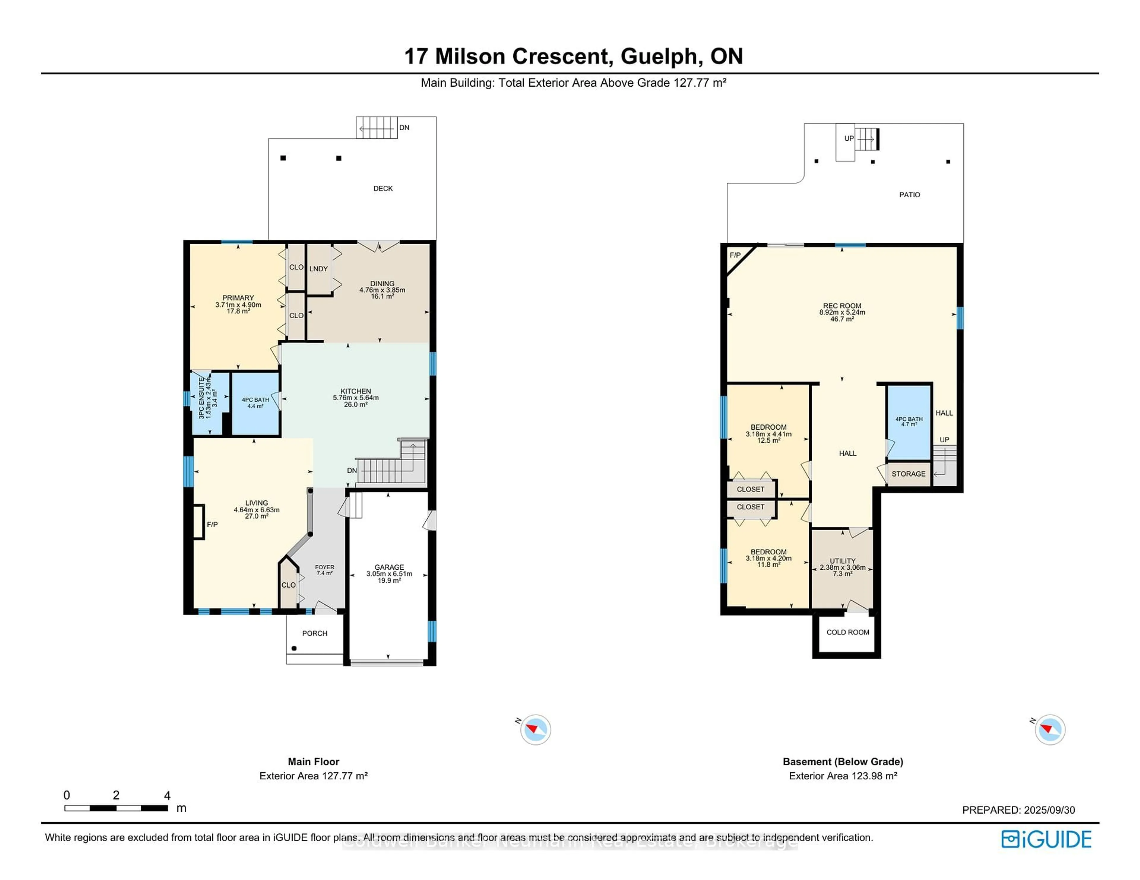 Floor plan for 17 Milson Cres, Guelph Ontario N1C 1H1
