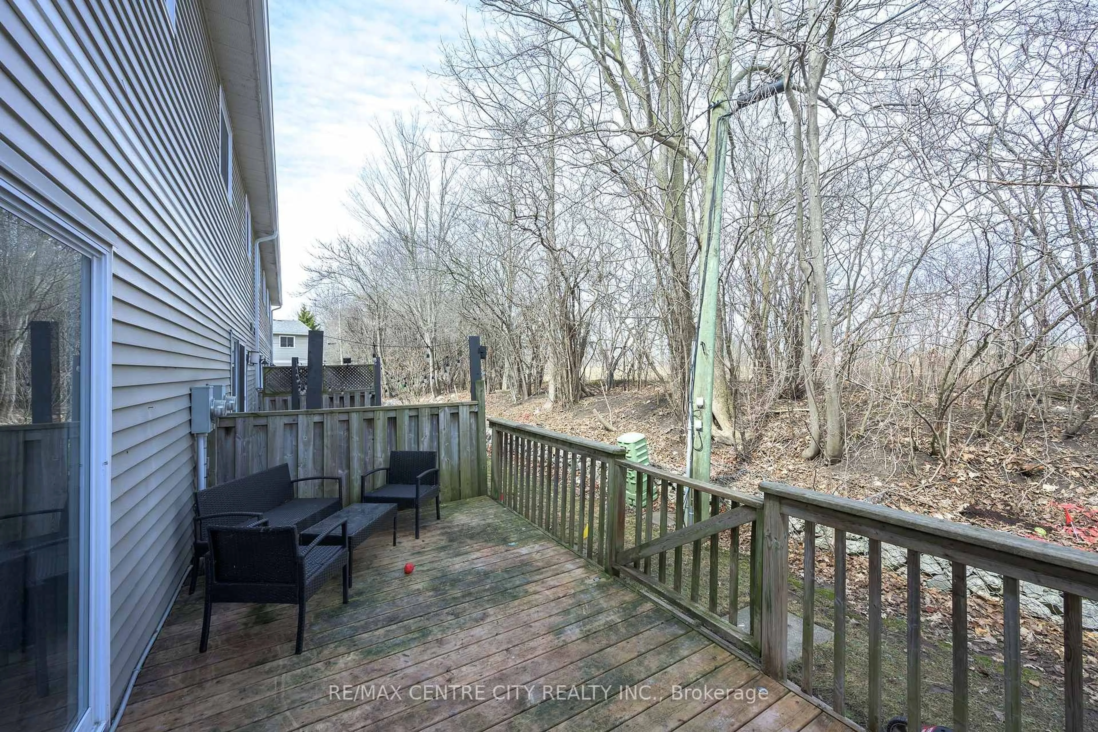 Patio, forest/trees view for 120 CENTRE St #57, London South Ontario N6J 4X4