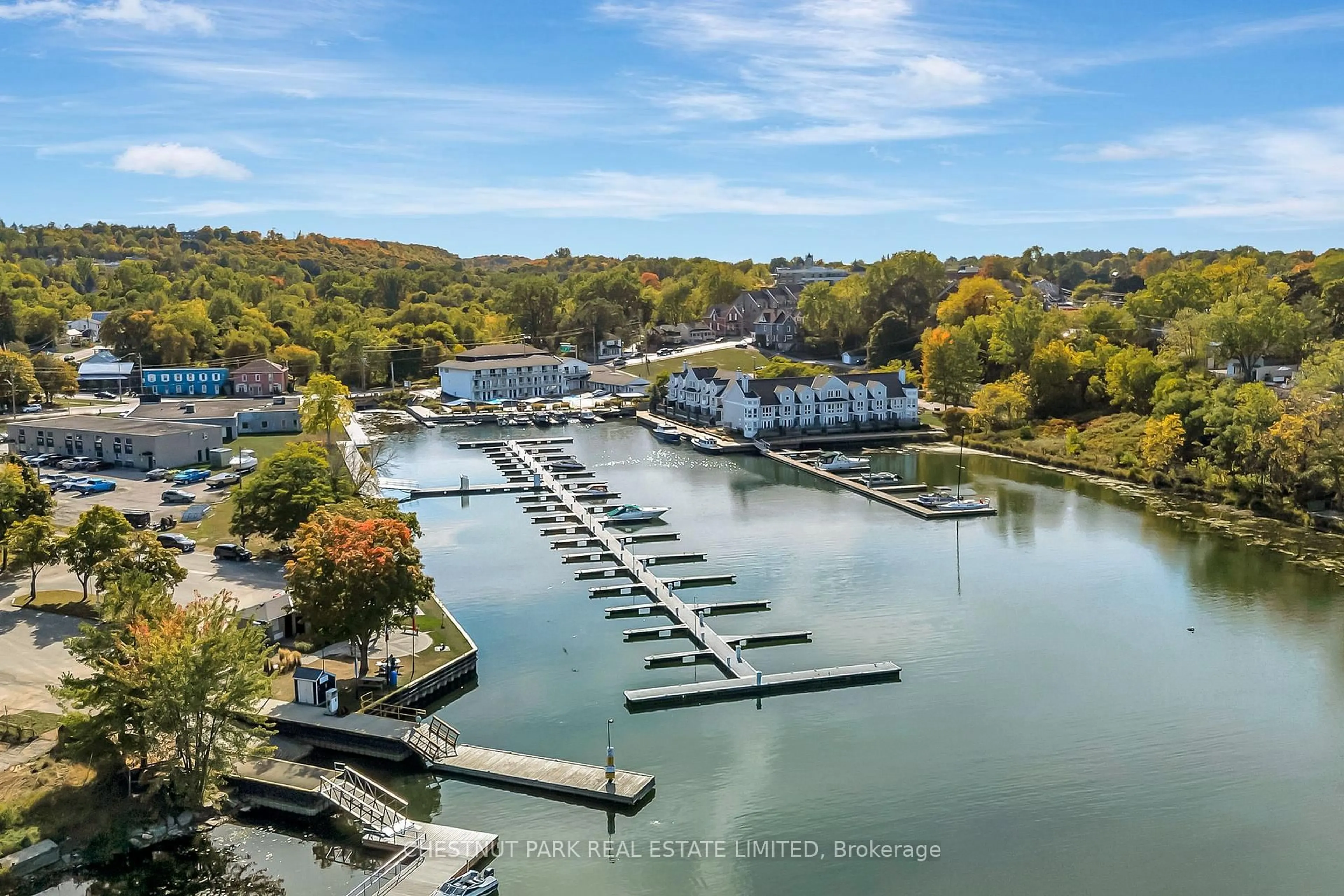 A pic from outside/outdoor area/front of a property/back of a property/a pic from drone, water/lake/river/ocean view for 17 Cleave Ave #102, Prince Edward County Ontario K0K 2T0