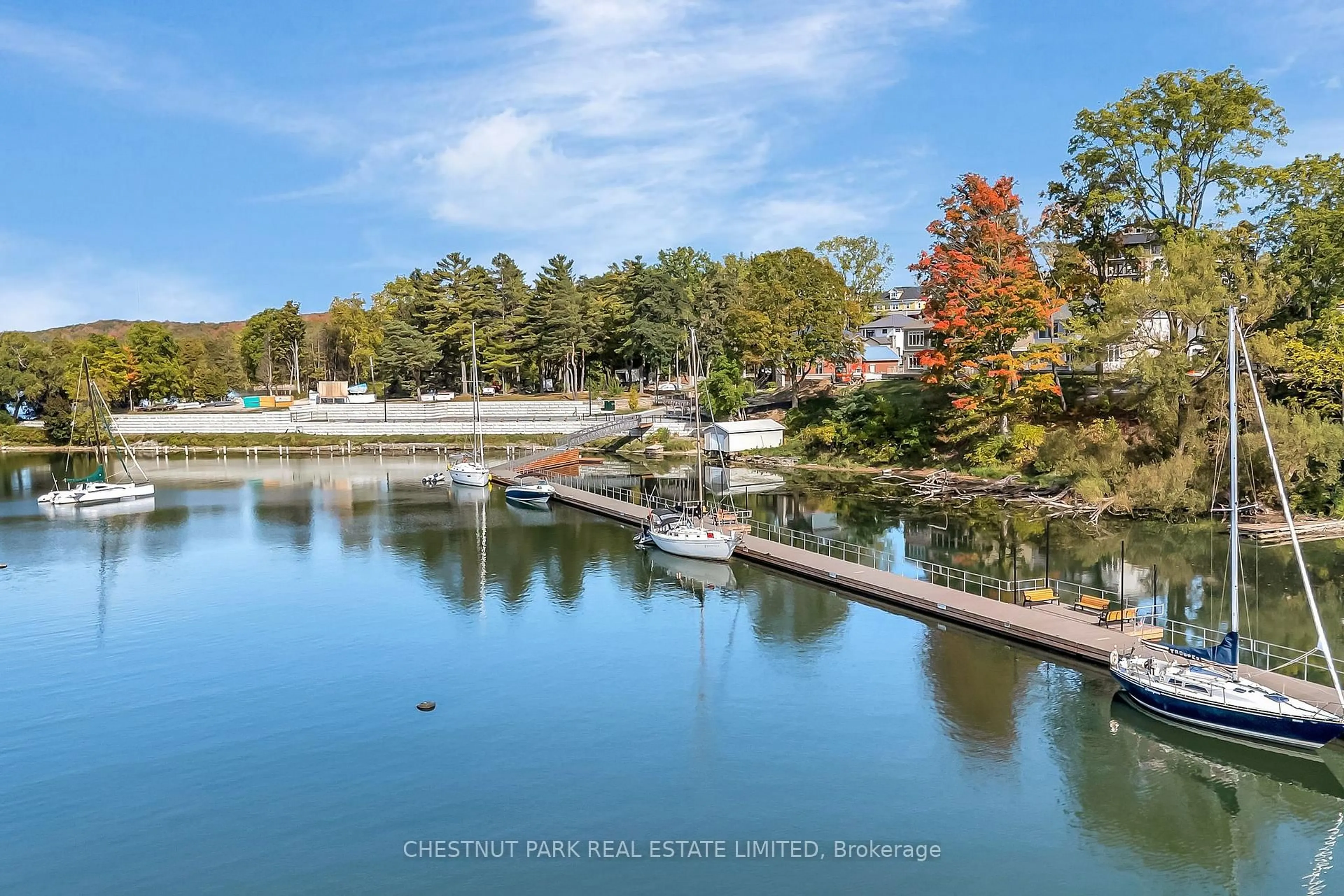 A pic from outside/outdoor area/front of a property/back of a property/a pic from drone, water/lake/river/ocean view for 17 Cleave Ave #102, Prince Edward County Ontario K0K 2T0