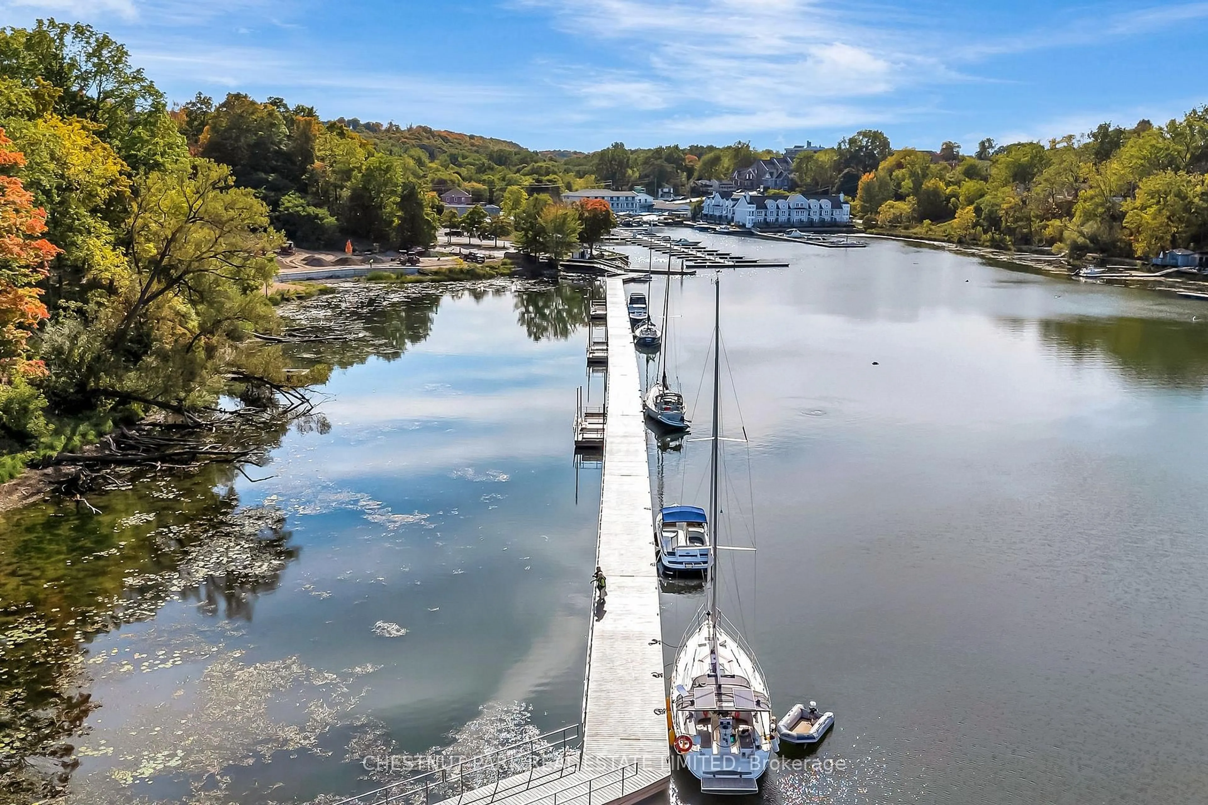 A pic from outside/outdoor area/front of a property/back of a property/a pic from drone, water/lake/river/ocean view for 17 Cleave Ave #102, Prince Edward County Ontario K0K 2T0