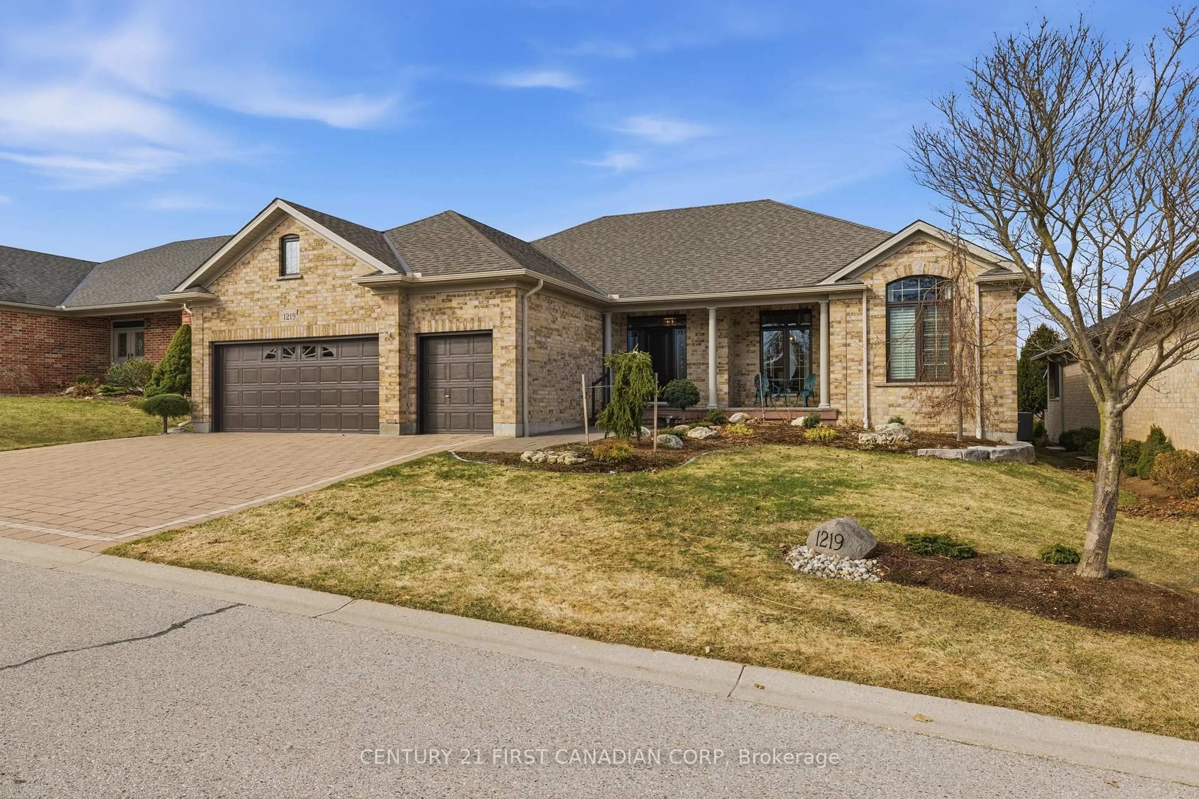 Home with brick exterior material, street for 1219 Sandy Somerville Dr, London South Ontario N6K 5R2