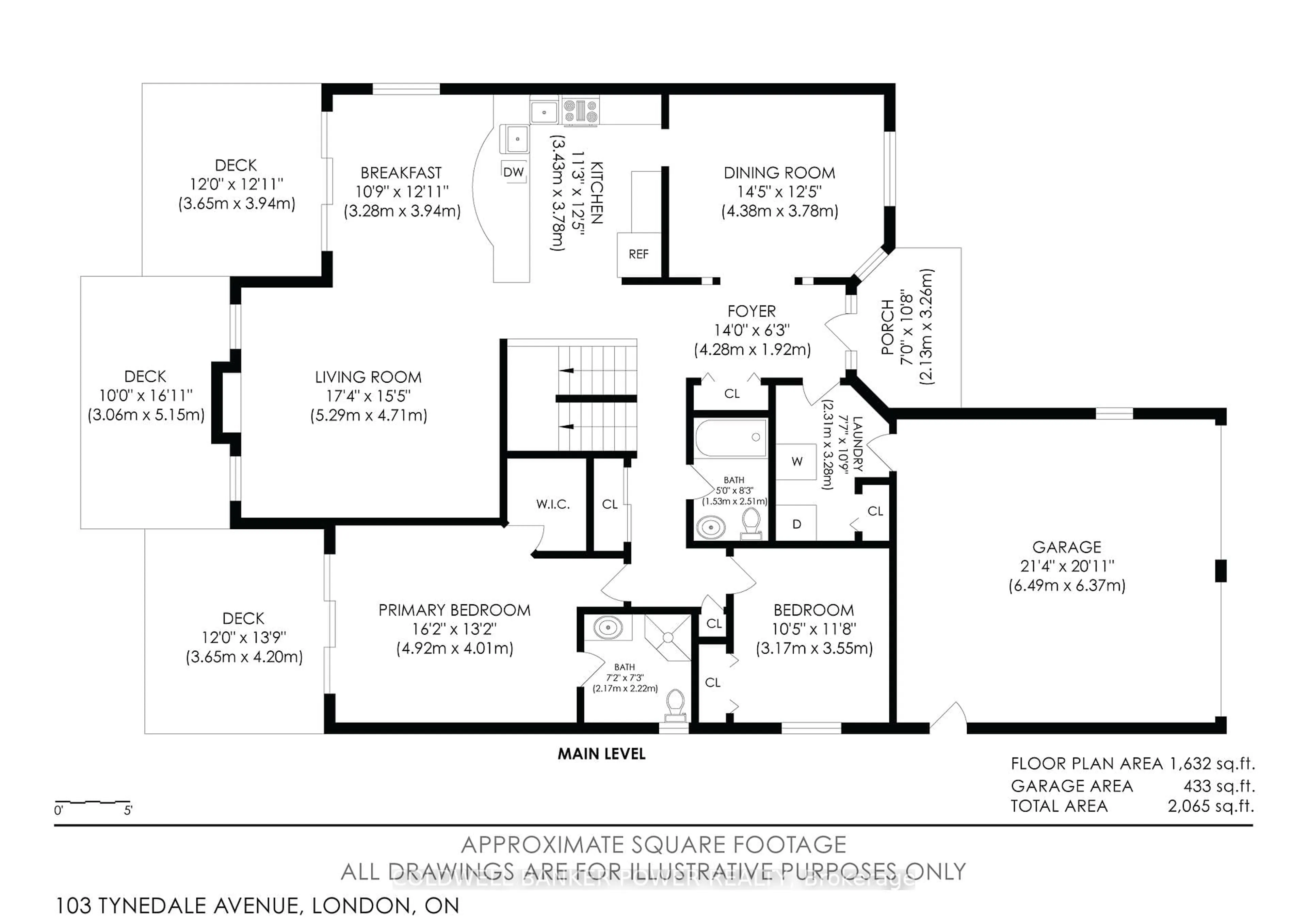 Floor plan for 103 Tynedale Ave, London North Ontario N6H 5P7