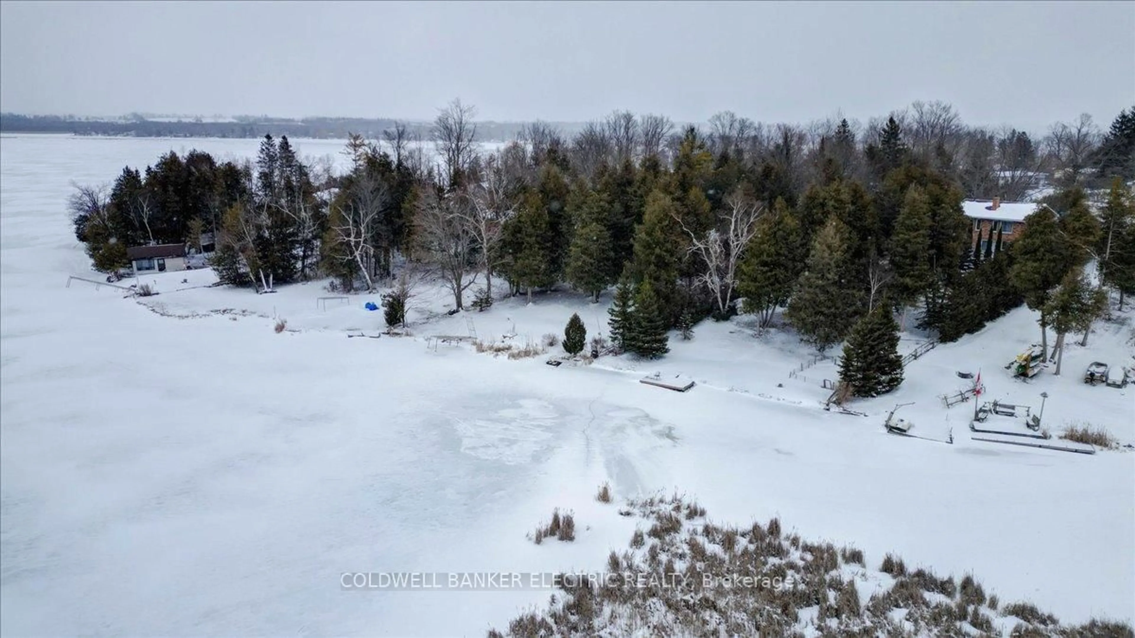 A pic from outside/outdoor area/front of a property/back of a property/a pic from drone, water/lake/river/ocean view for 6 Leisure Lane, Kawartha Lakes Ontario K9V 4R1