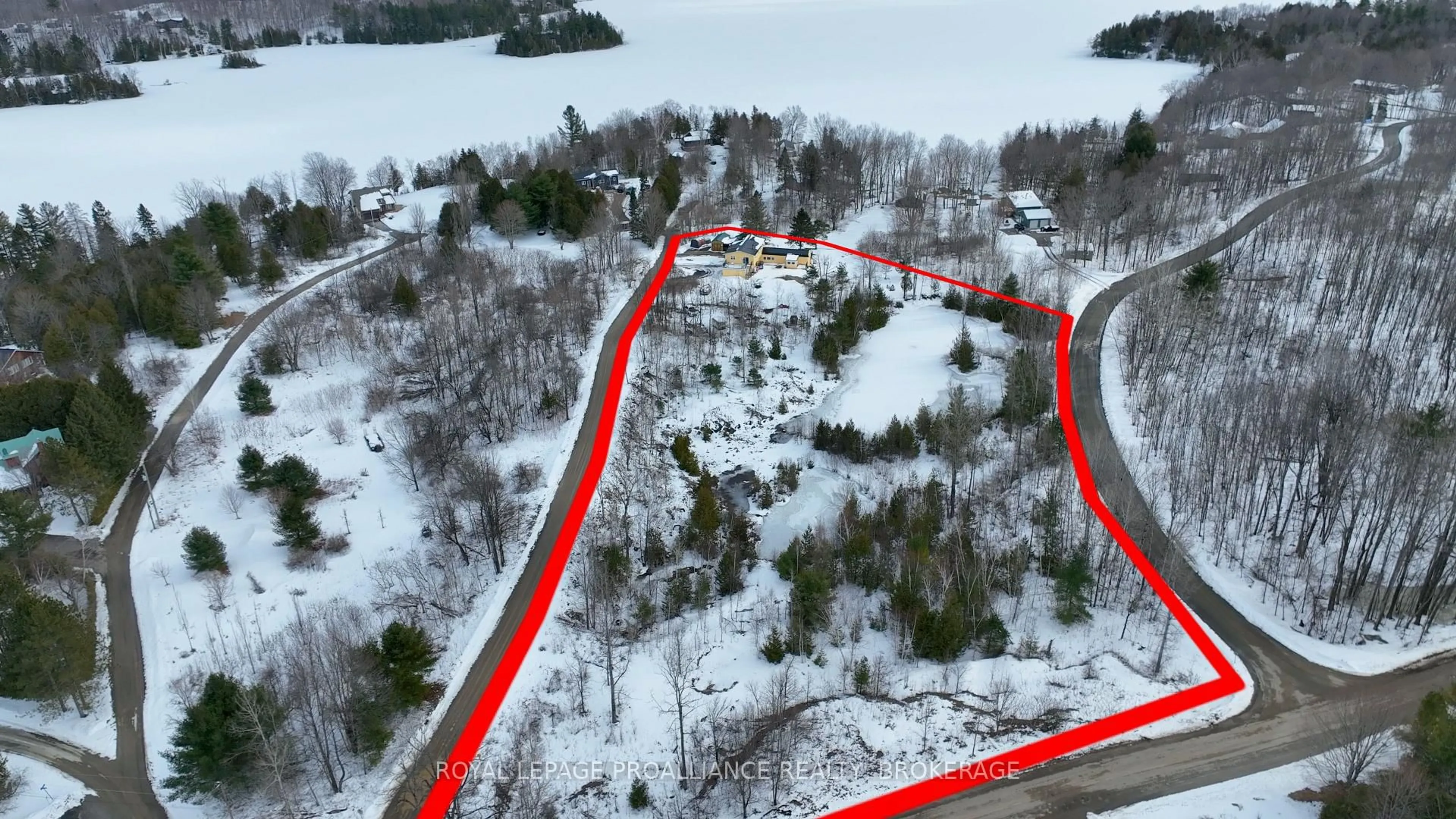 A pic from outside/outdoor area/front of a property/back of a property/a pic from drone, unknown for 1040 Antoine Rd, Sharbot Lake Ontario K0H 2P0