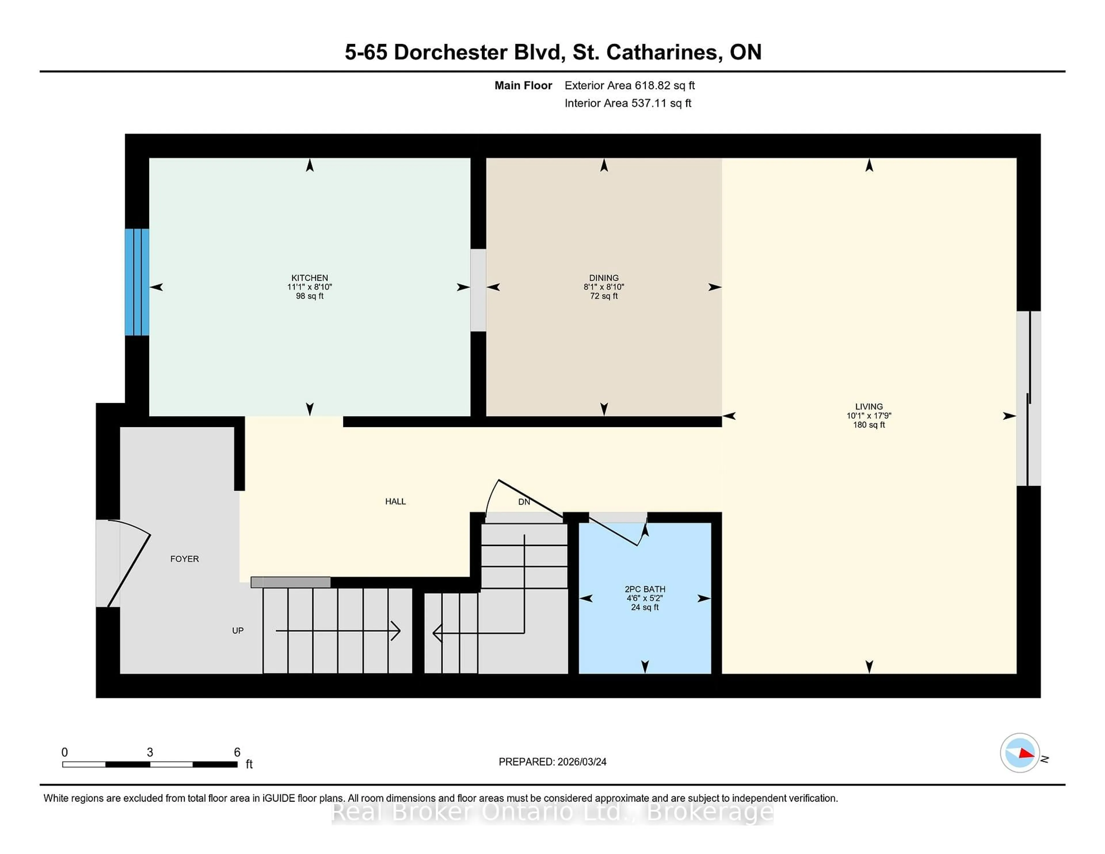 Floor plan for 65 Dorchester Blvd #5, St. Catharines Ontario L2M 7S9