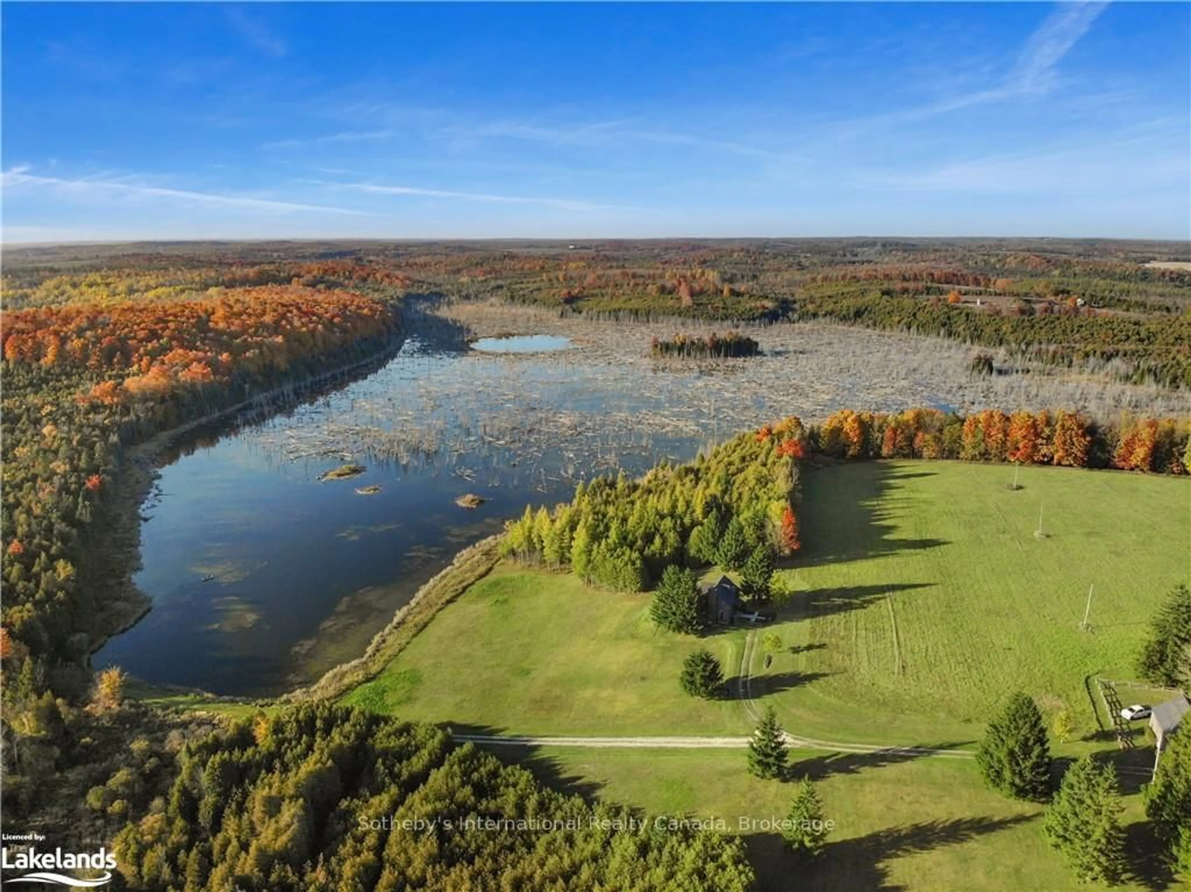 A pic from outside/outdoor area/front of a property/back of a property/a pic from drone, water/lake/river/ocean view for 234520 CONCESSION 2 WGR Rd, West Grey Ontario N0G 1R0