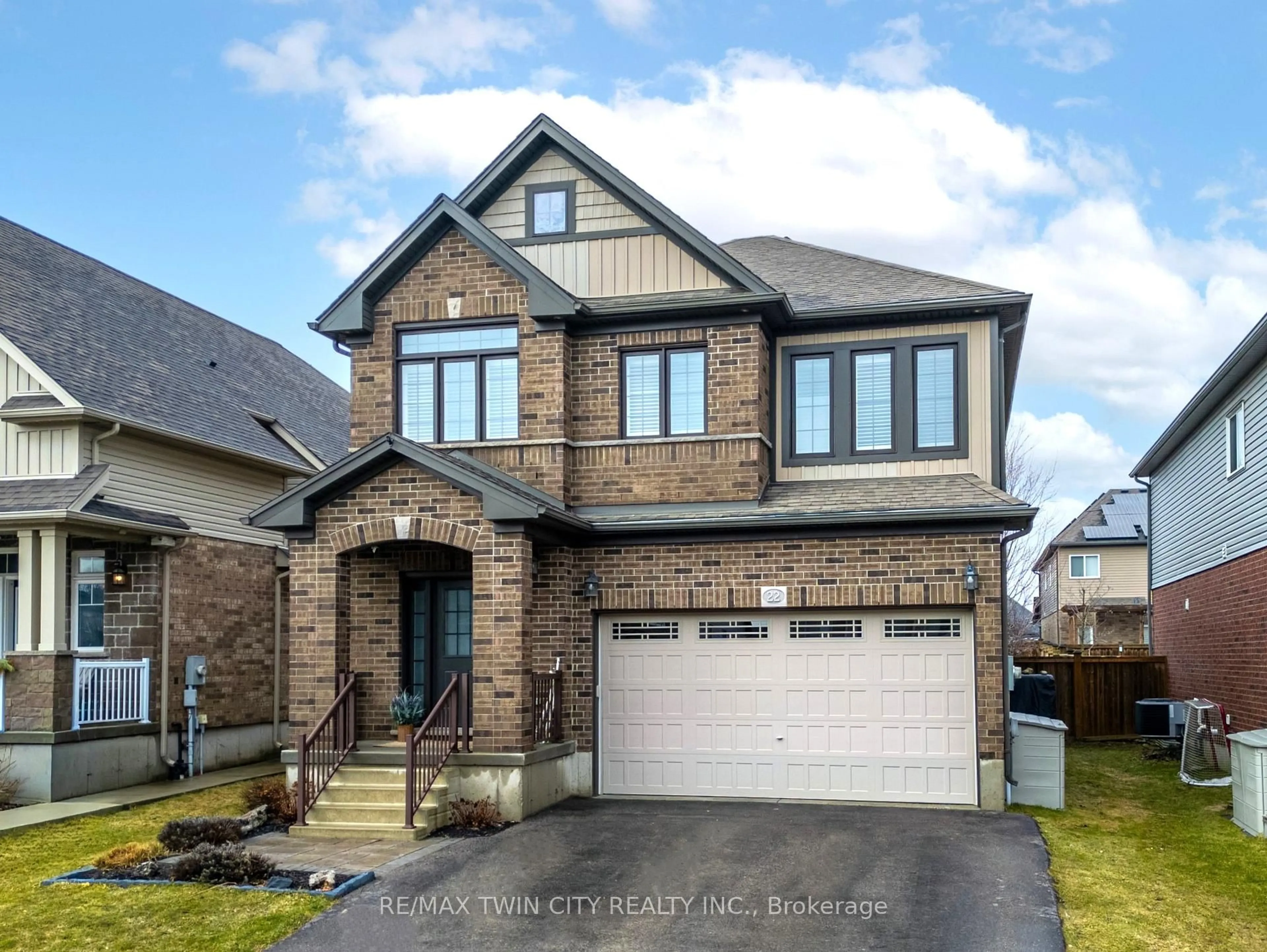 Home with brick exterior material, street for 22 Bettschen Lane, Wilmot Ontario N3A 0E1