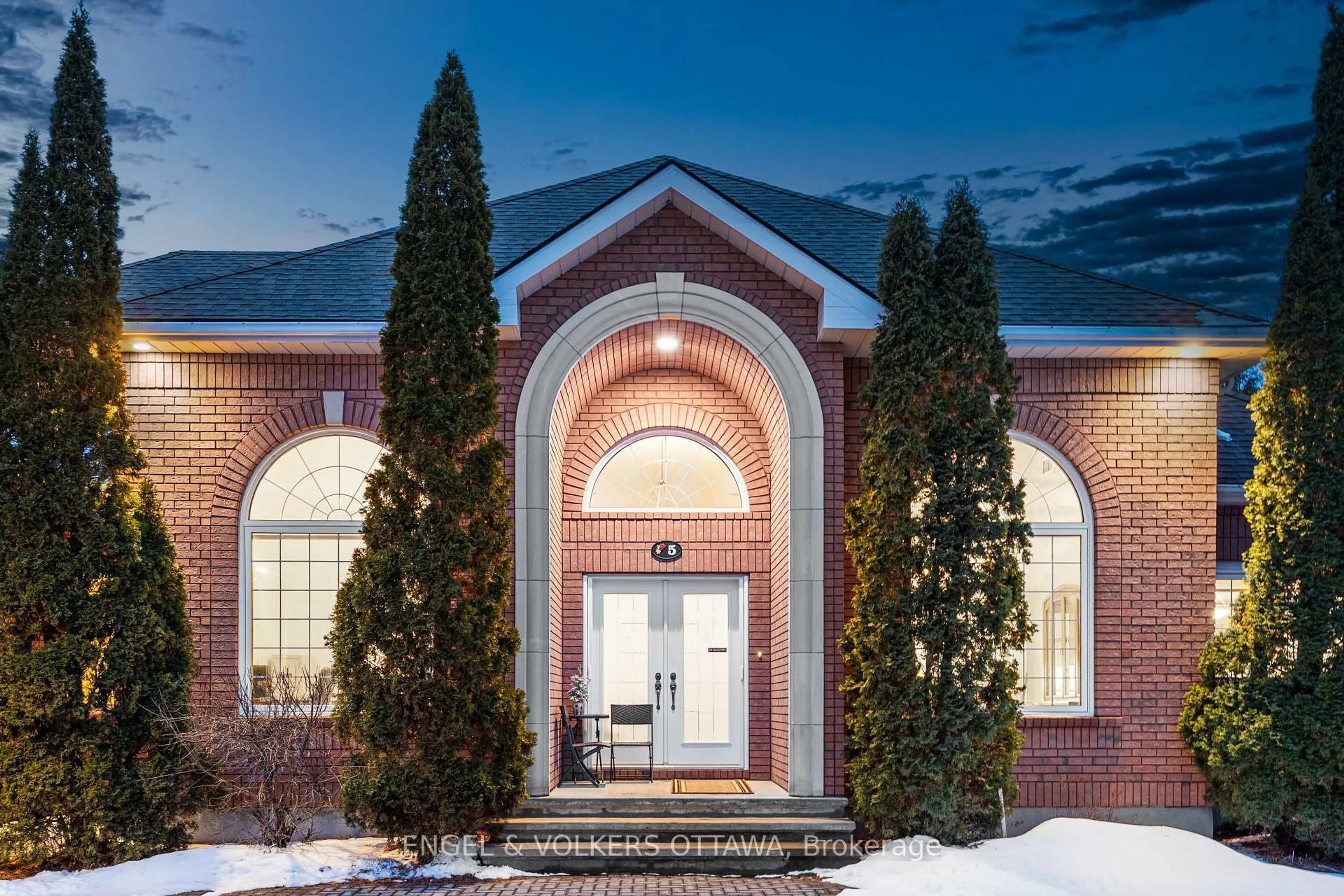 Home with brick exterior material, street for 5 Countryside Green, Ottawa Ontario K2R 1B5