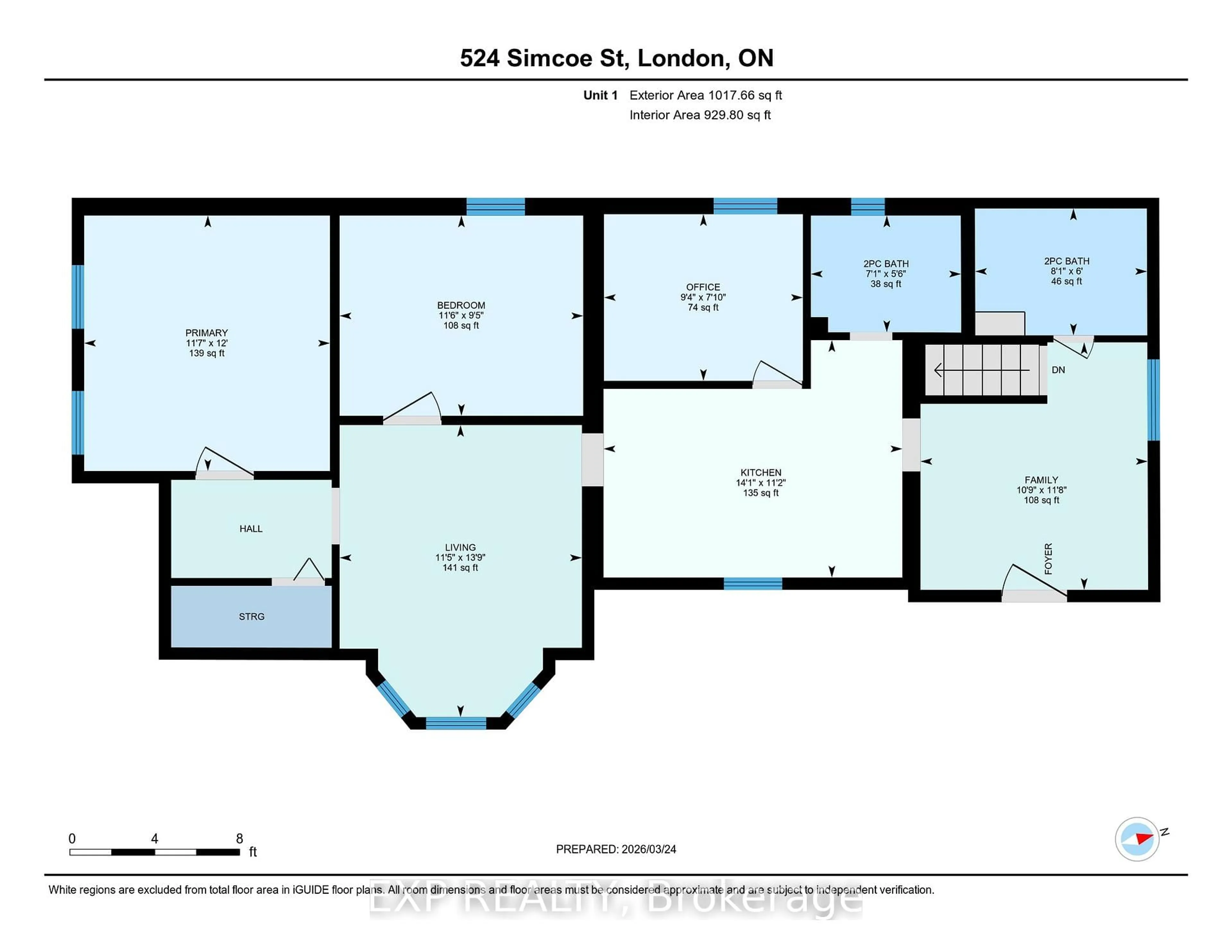 Floor plan for 524 Simcoe St, London East Ontario N6B 1K4