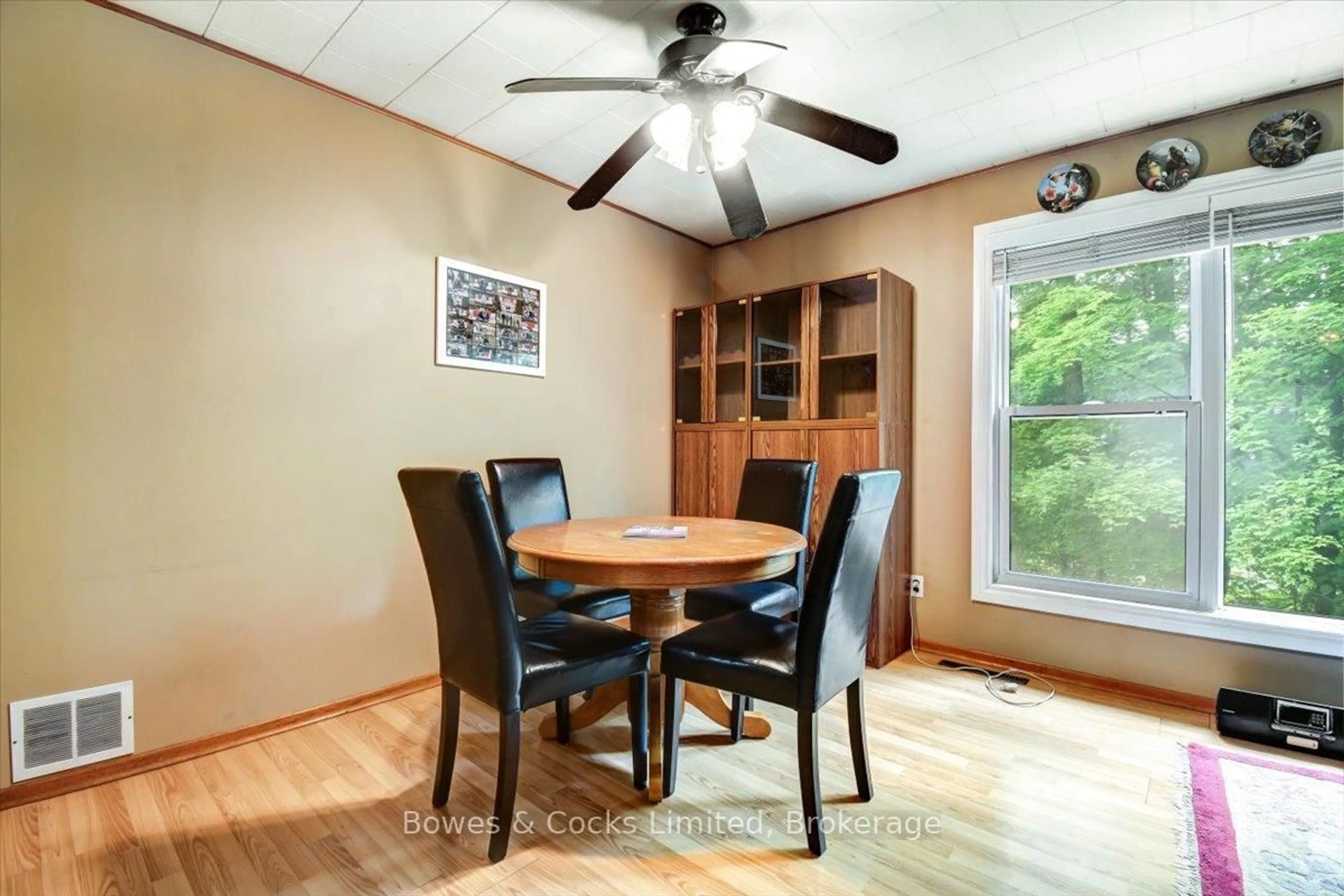 Dining room, wood/laminate floor for 49 McFadden Rd, North Kawartha Ontario K0L 1A0