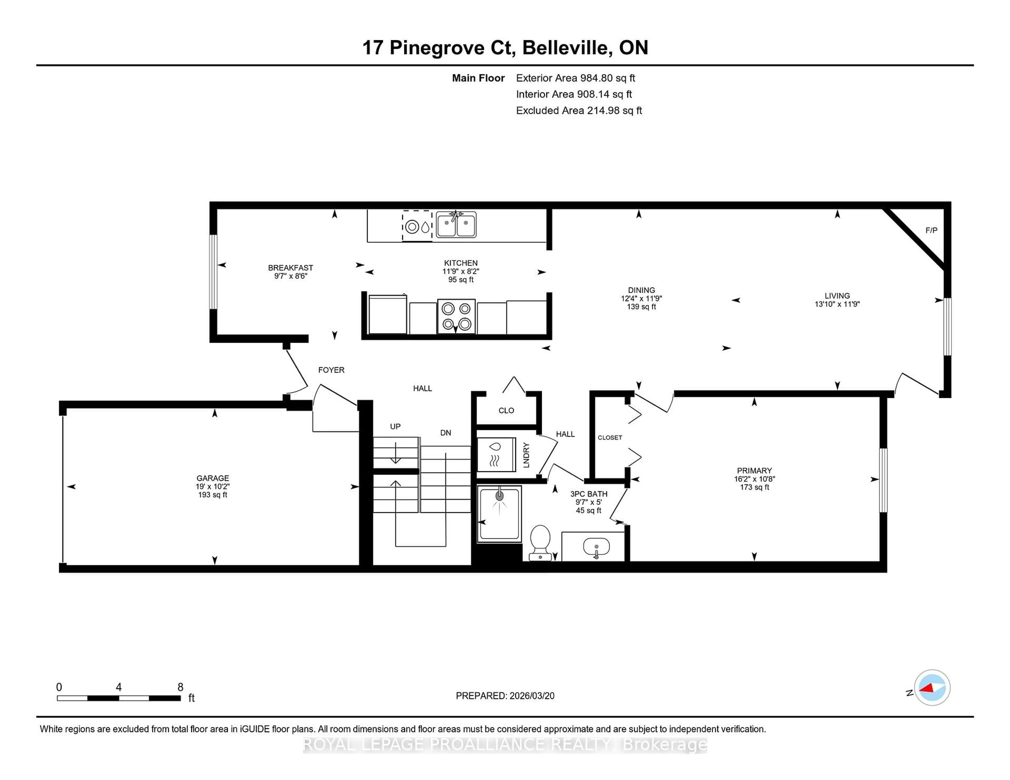 Floor plan for 17 Pinegrove Crt, Belleville Ontario K8N 5X9