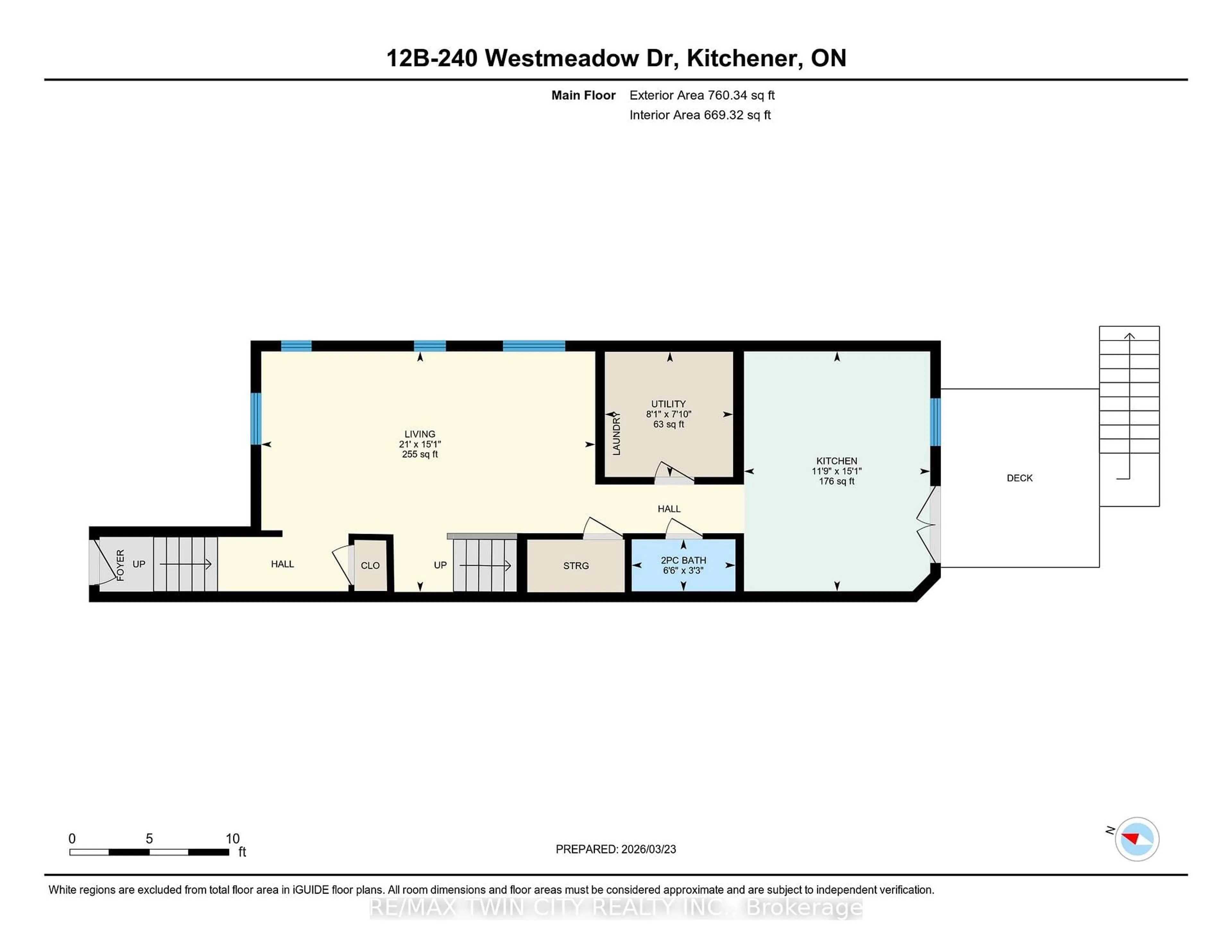 Floor plan for 240 Westmeadow Dr #B12, Kitchener Ontario N2N 0A1