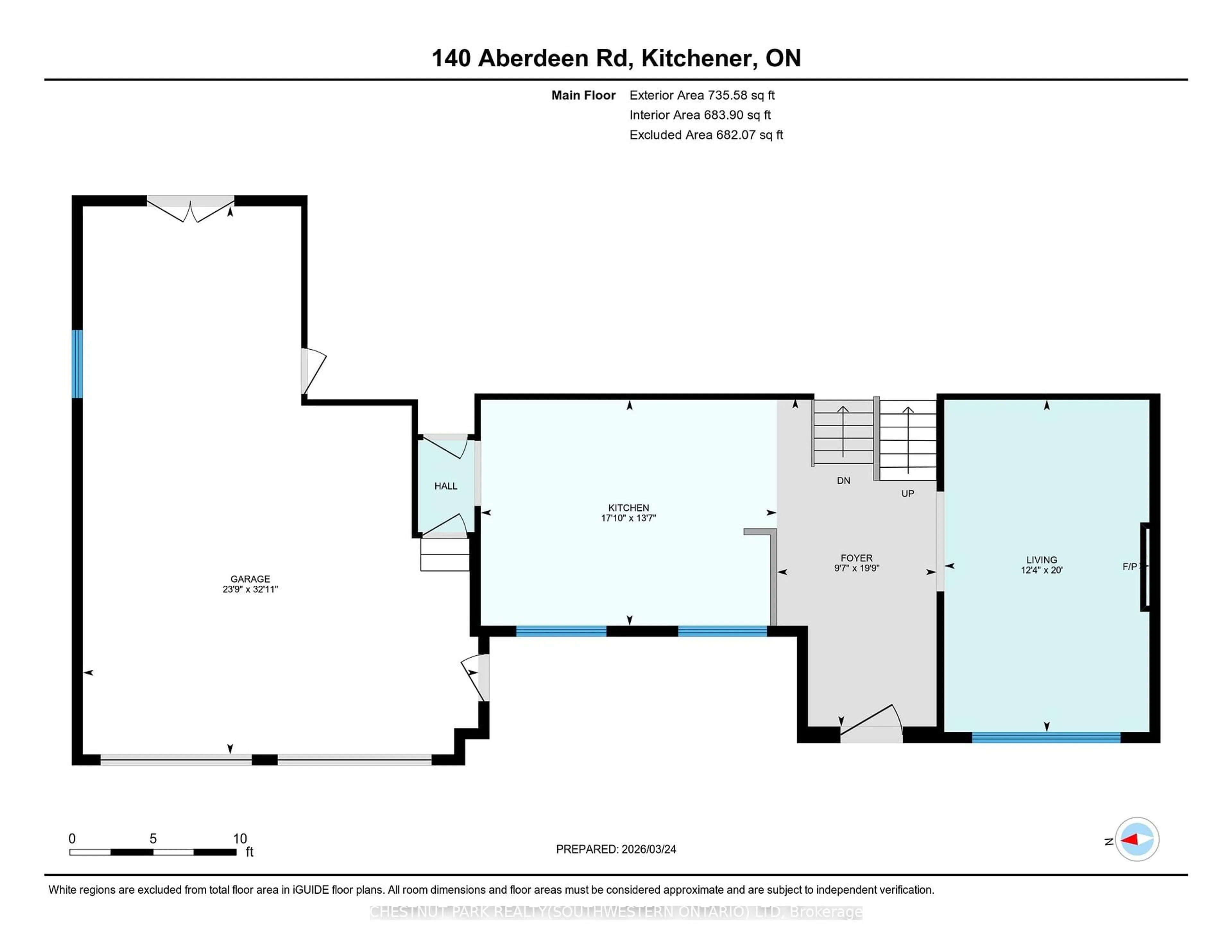 Floor plan for 140 Aberdeen Rd, Kitchener Ontario N2M 2Y7