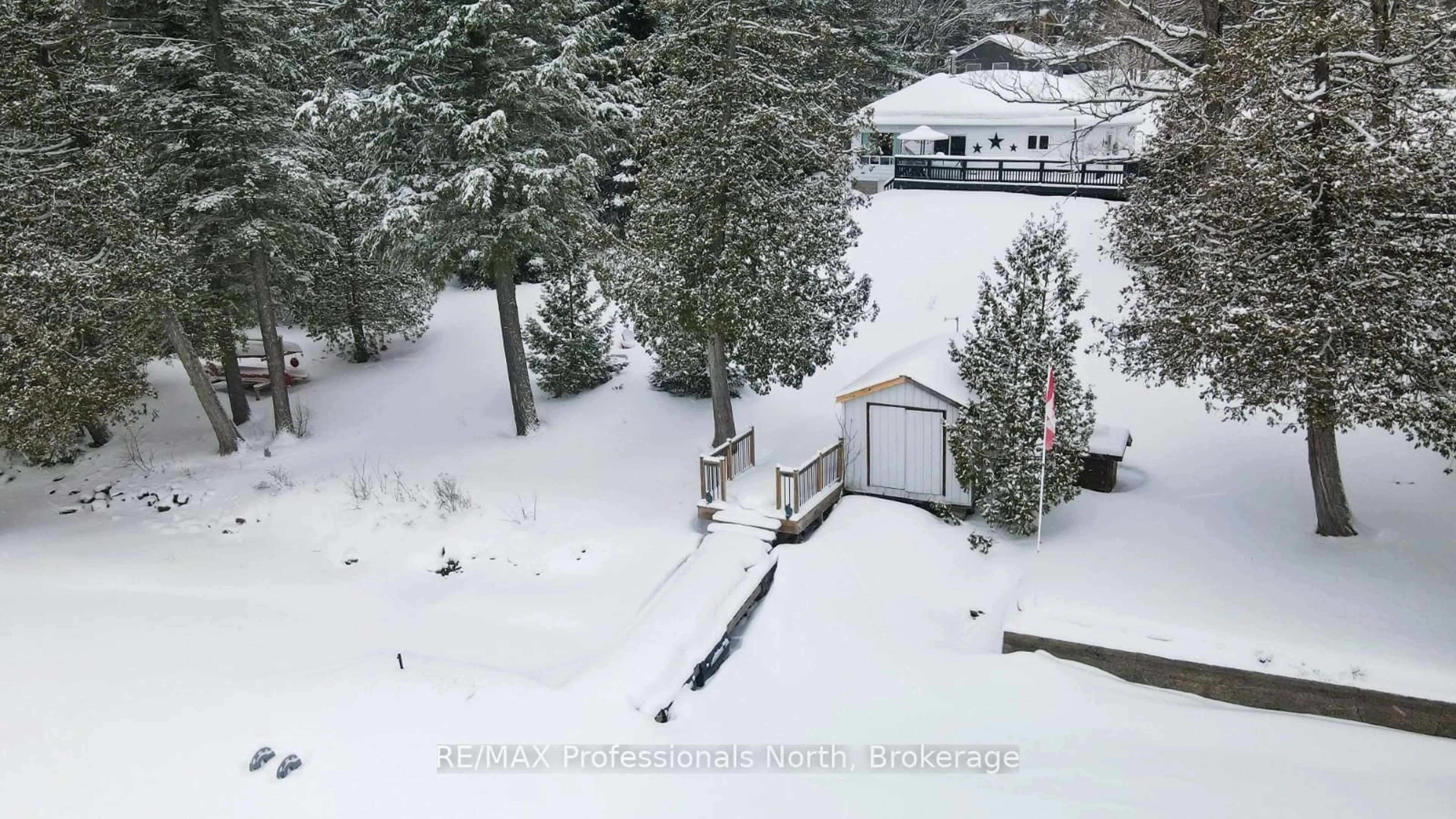 A pic from outside/outdoor area/front of a property/back of a property/a pic from drone, mountain view for 1054 Grace River Rd, Highlands East Ontario K0L 1M0