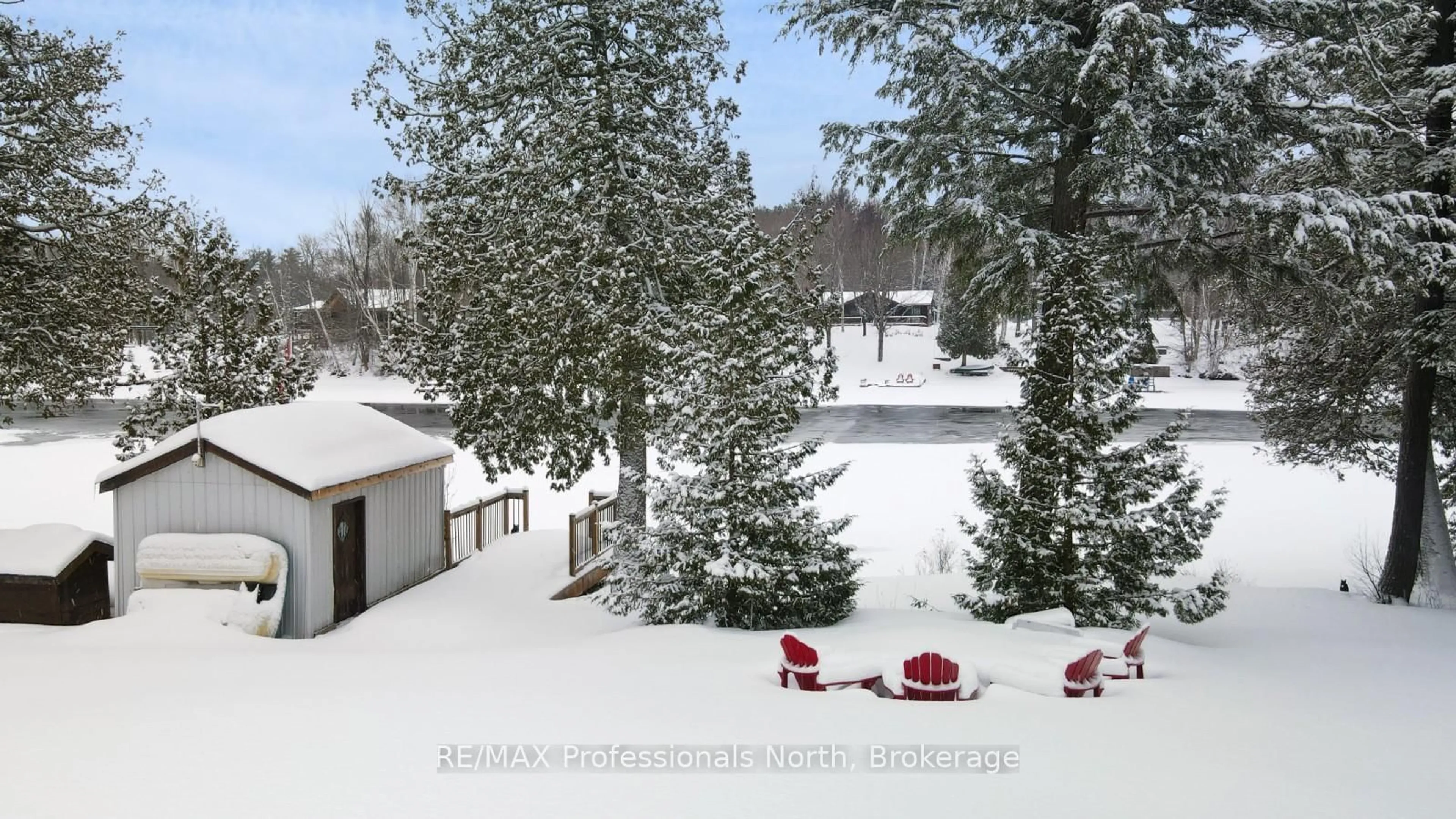 A pic from outside/outdoor area/front of a property/back of a property/a pic from drone, unknown for 1054 Grace River Rd, Highlands East Ontario K0L 1M0