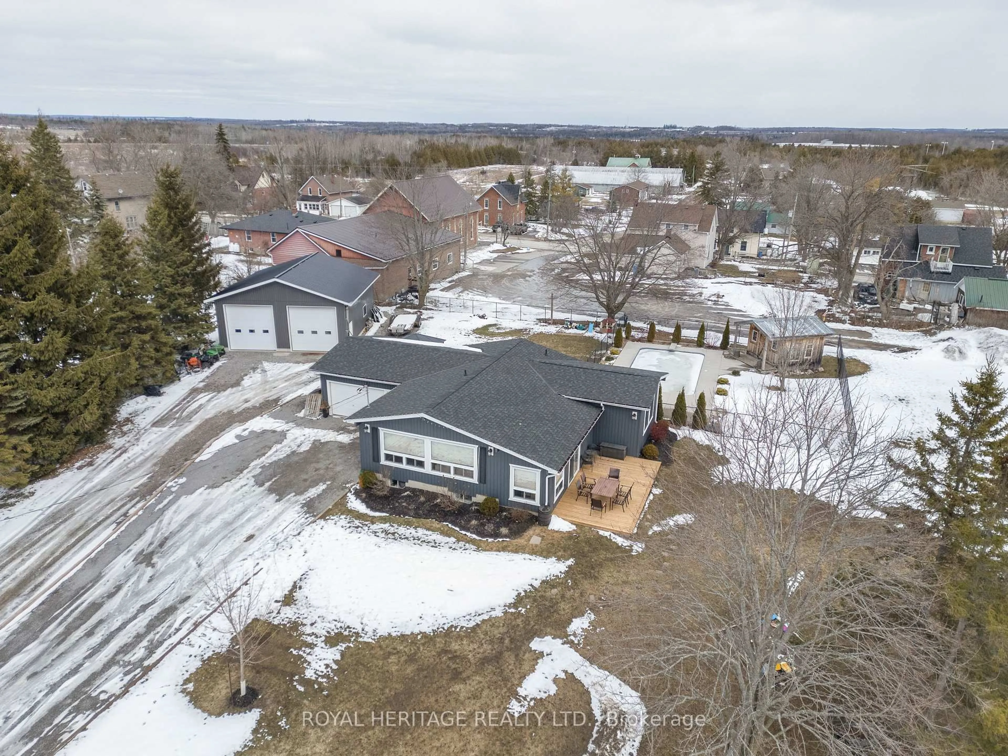A pic from outside/outdoor area/front of a property/back of a property/a pic from drone, unknown for 29 Thurston St, Kawartha Lakes Ontario K0M 1L0