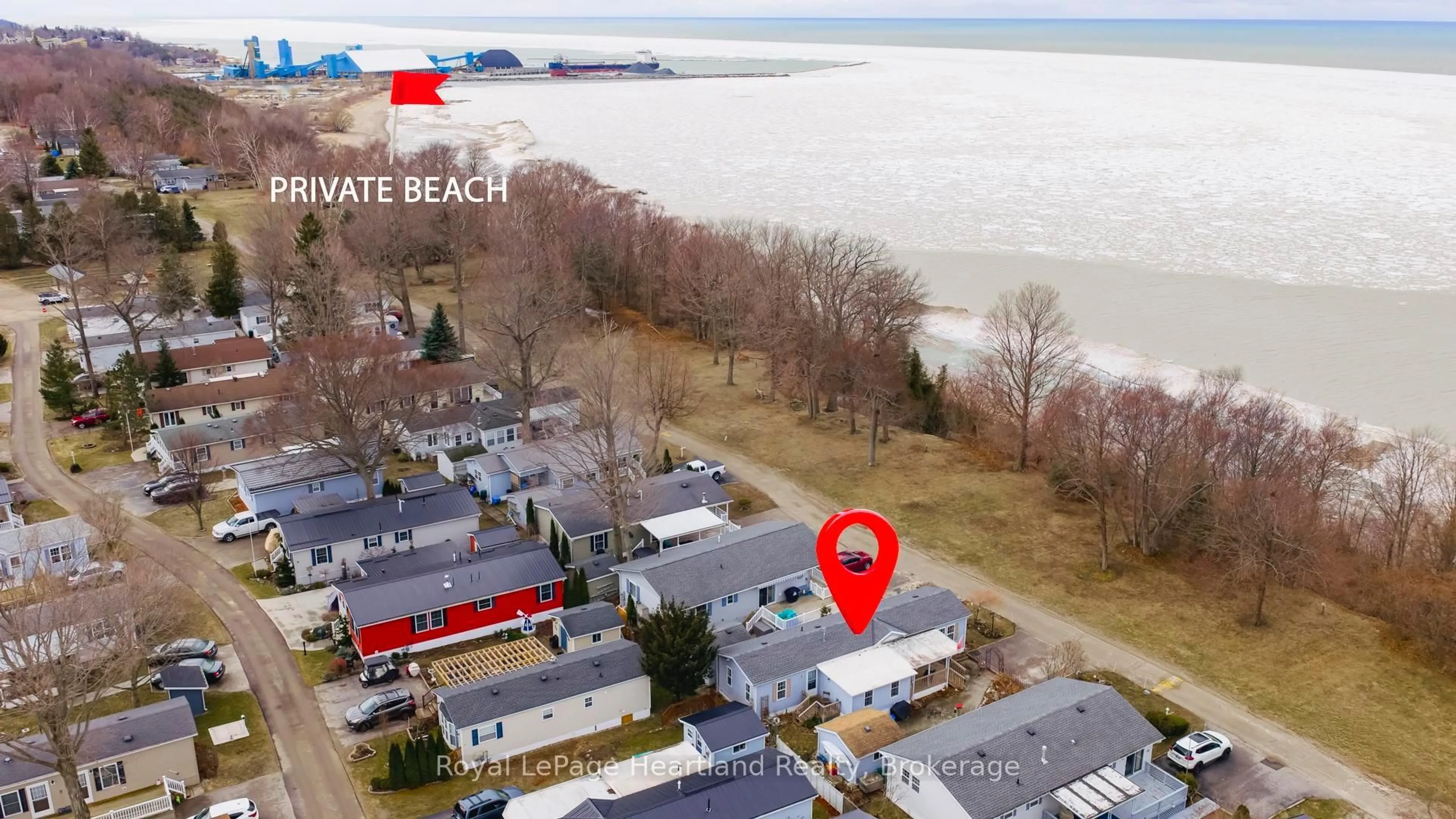 A pic from outside/outdoor area/front of a property/back of a property/a pic from drone, water/lake/river/ocean view for 12 IROQUOIS Lane, Ashfield-Colborne-Wawanosh Ontario N7A 3Y2