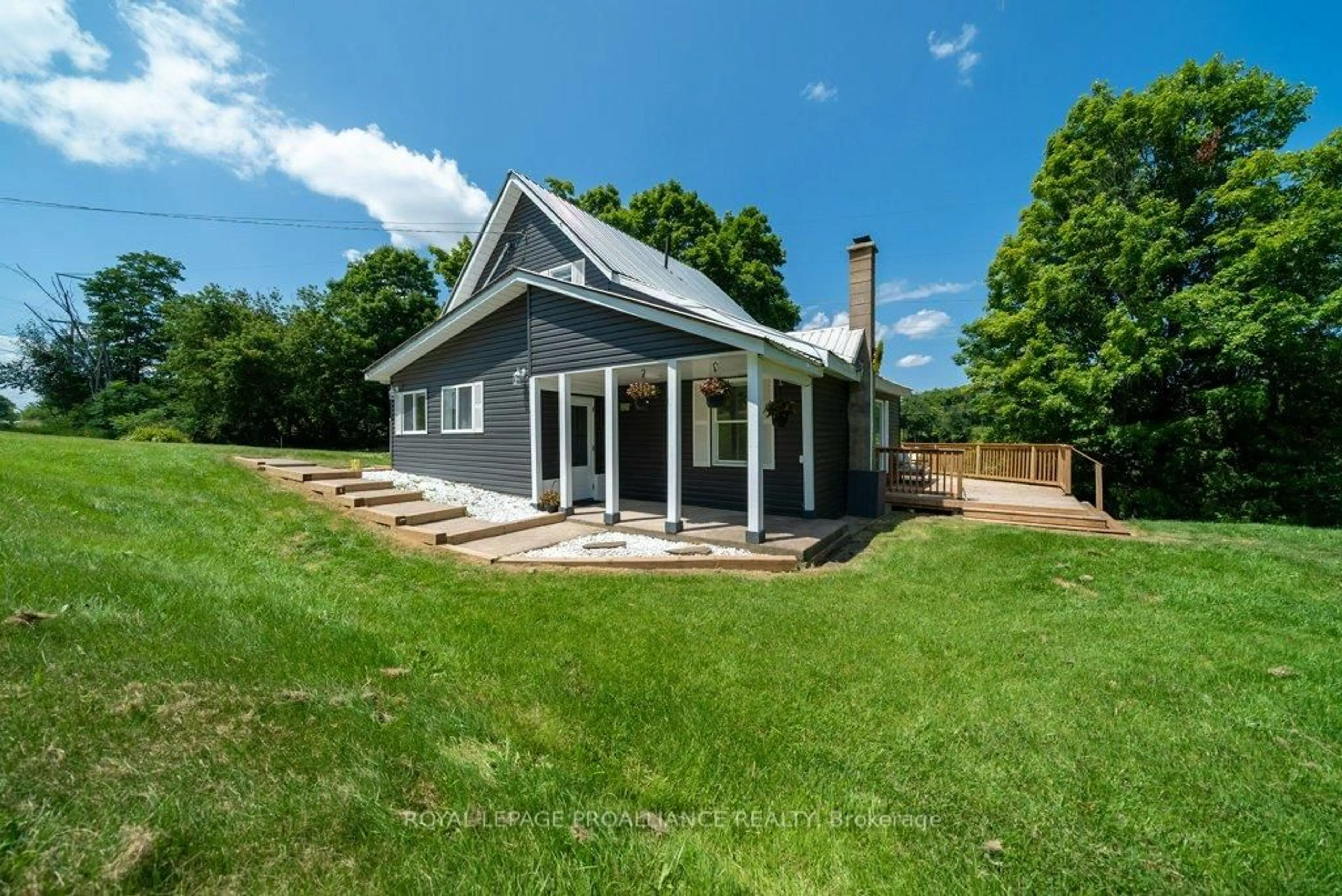 A pic from outside/outdoor area/front of a property/back of a property/a pic from drone, water/lake/river/ocean view for 4893 Road 506 Rd, Cloyne Ontario K0H 1K0