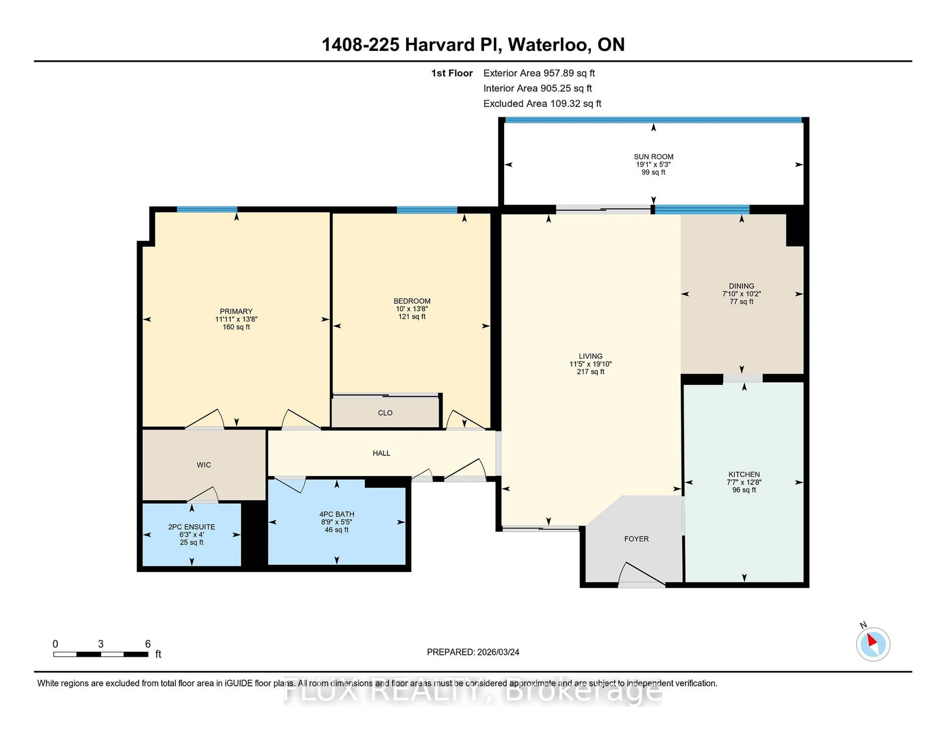 Floor plan for 225 Harvard Pl #1408, Waterloo Ontario N2J 4H4
