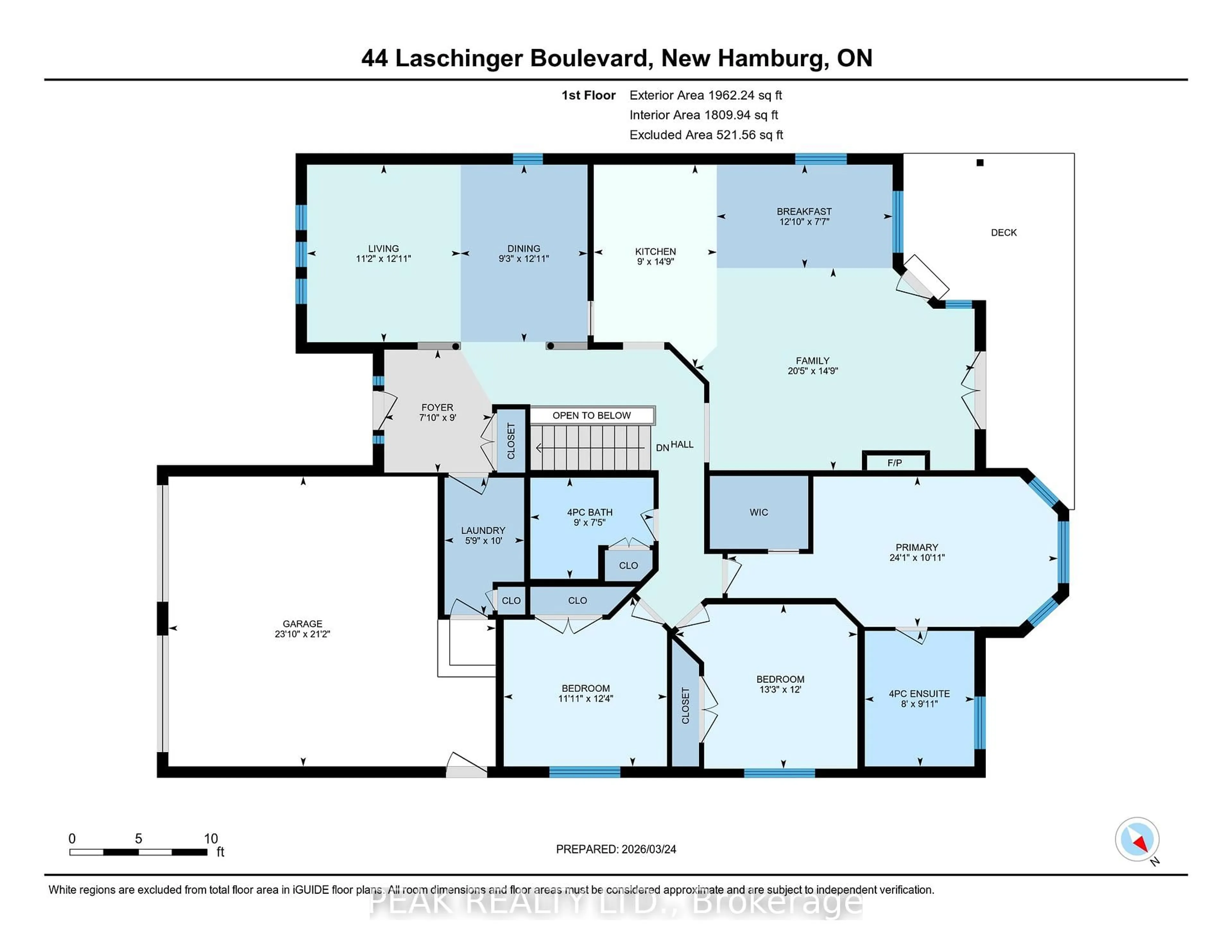 Floor plan for 44 Laschinger Blvd, Wilmot Ontario N3A 2G7