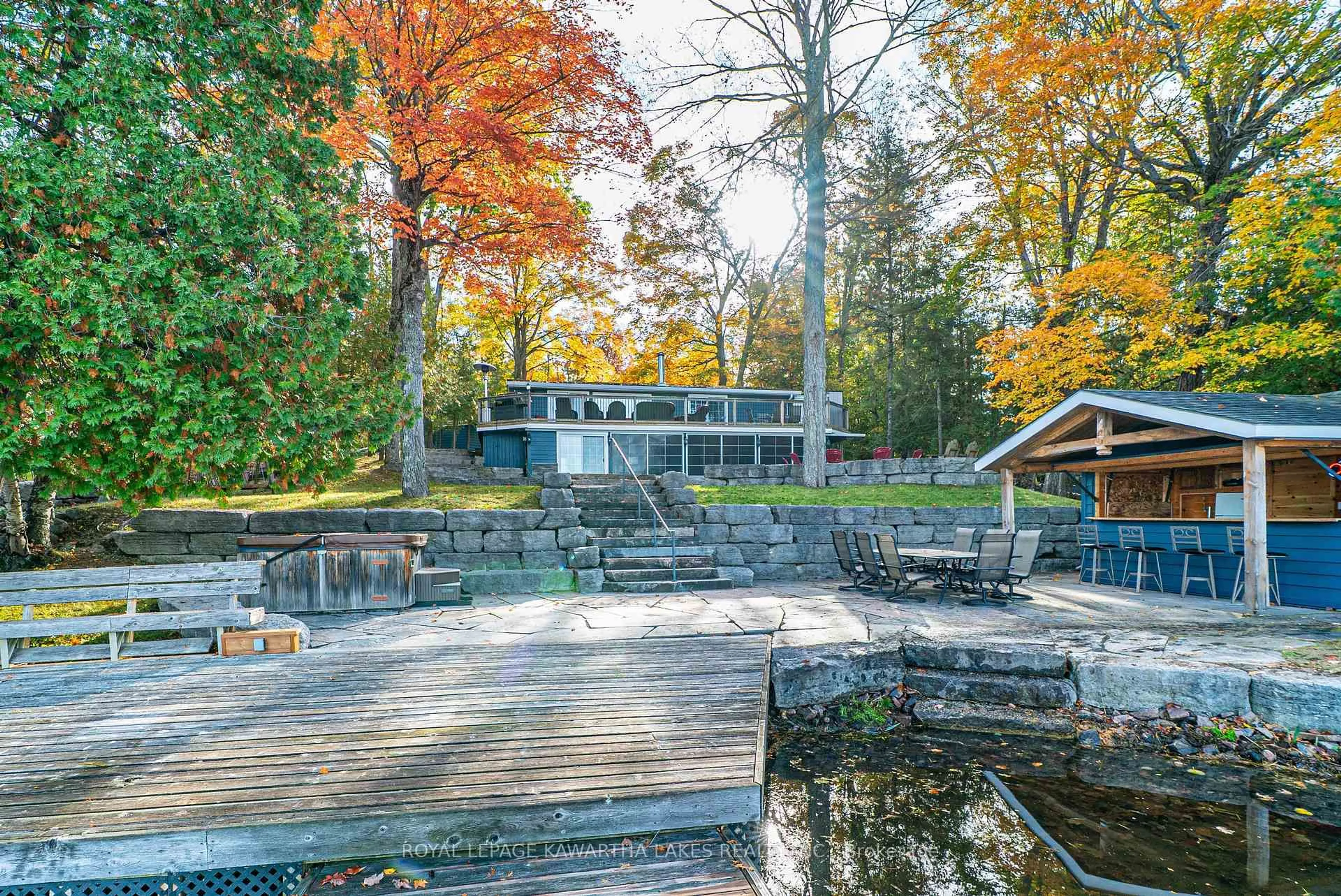 Patio, water/lake/river/ocean view for 147 Lightning Point Rd, Kawartha Lakes Ontario K0M 1K0