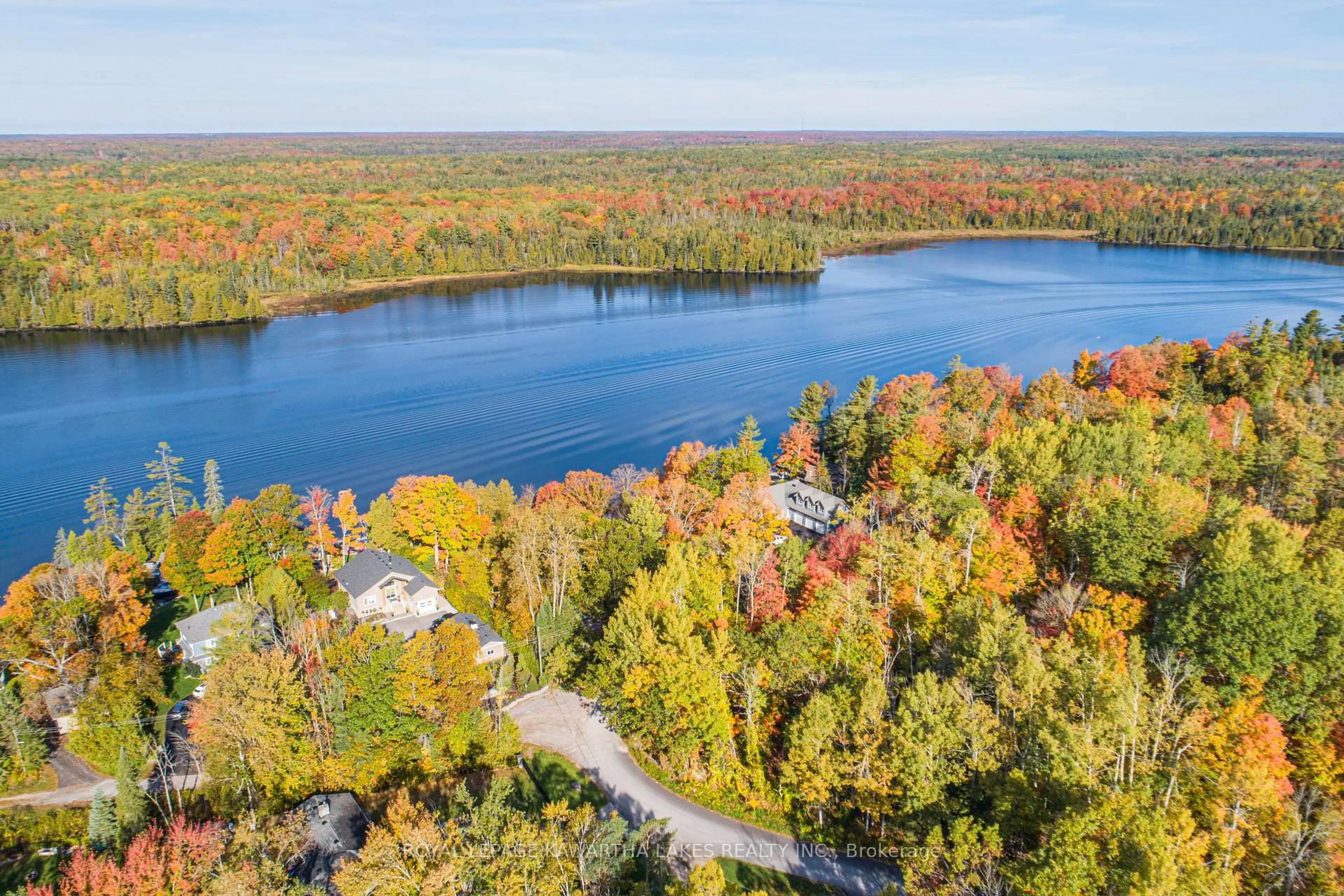 A pic from outside/outdoor area/front of a property/back of a property/a pic from drone, water/lake/river/ocean view for 147 Lightning Point Rd, Kawartha Lakes Ontario K0M 1K0