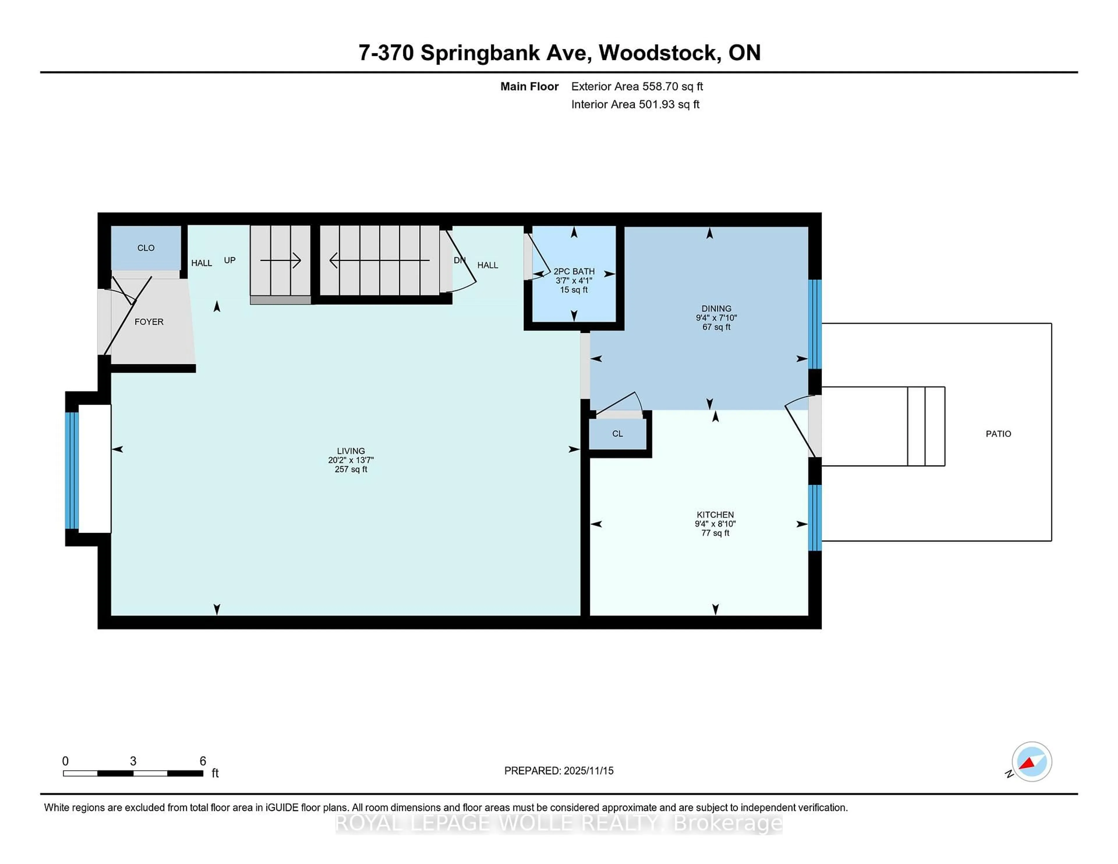 Floor plan for 370 Springbank Ave #7, Woodstock Ontario N4T 1L3